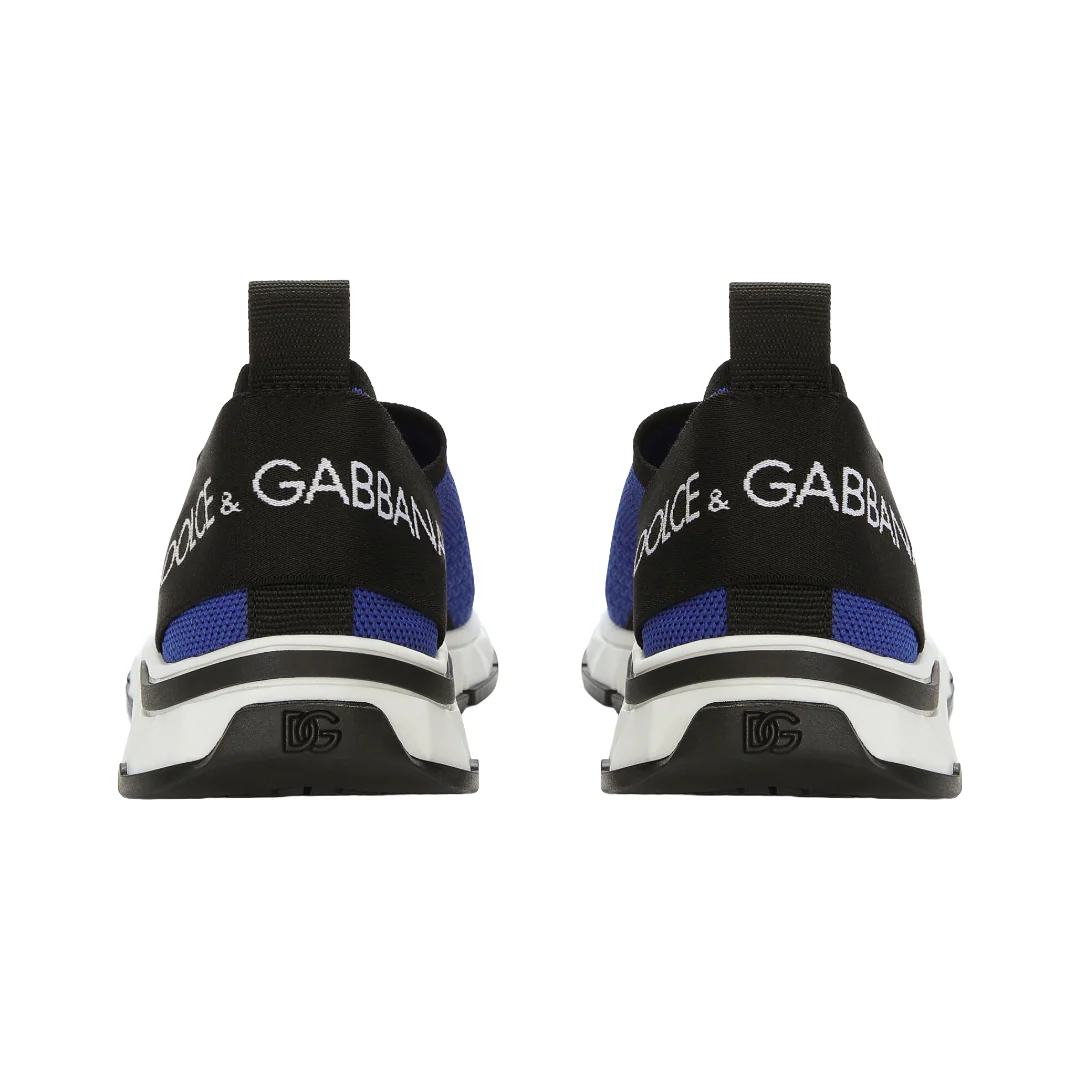 DOLCE & GABBANA KIDS STRETCH MESH SORRENTO 2.0 SNEAKERS BLUE/BLACK - Image 3