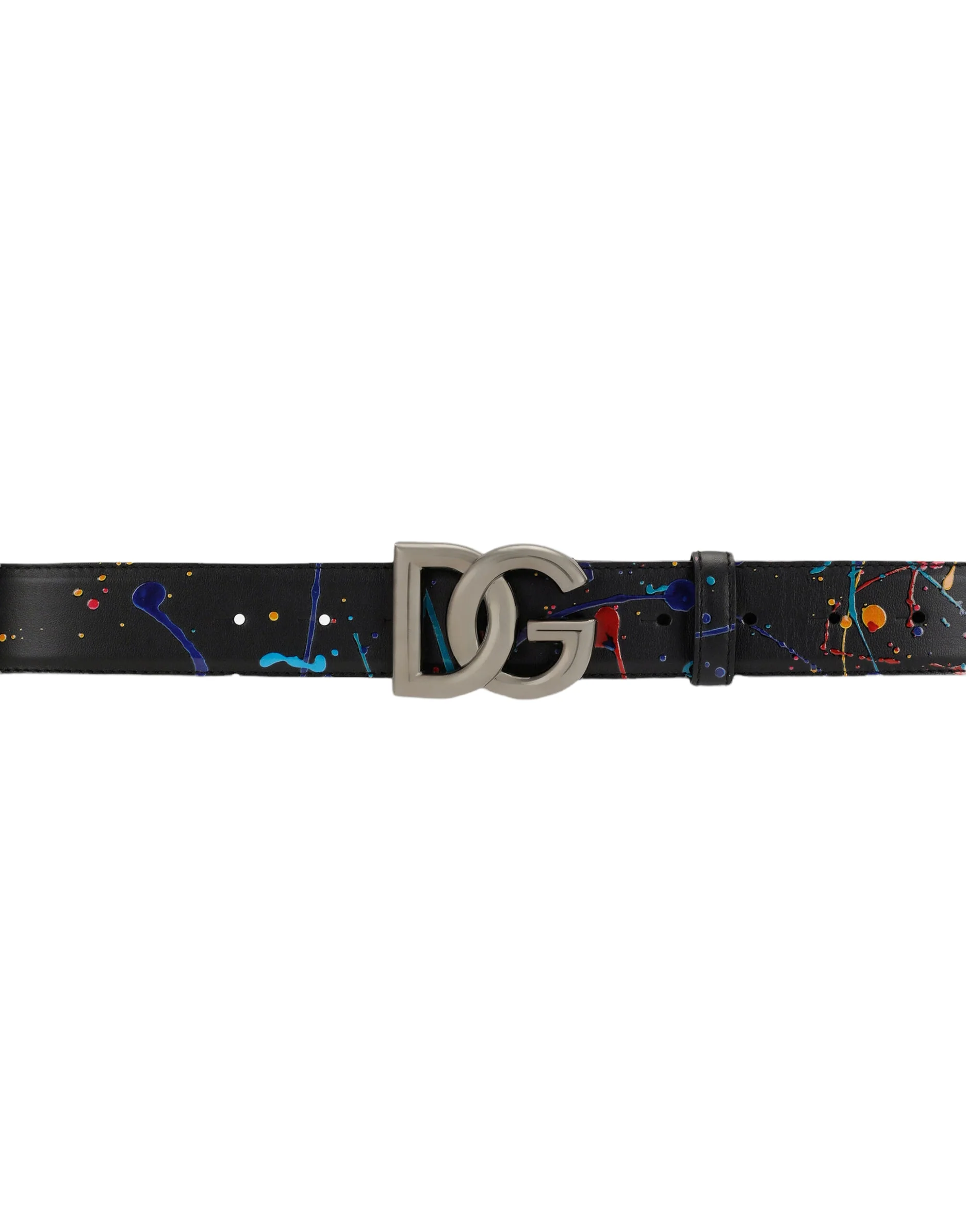 DOLCE&GABBANA BELT WITH DG LOGO BLACK-MULTICOLR - Image 2