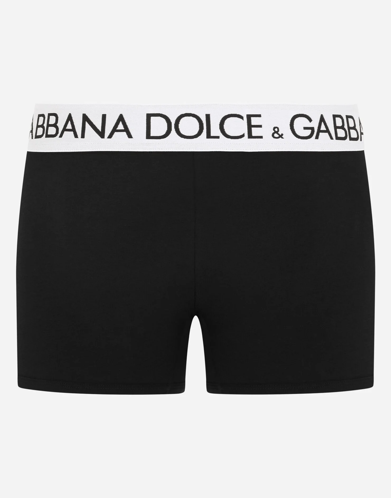 DOLCE&GABBANA LONG LEG BOXER BLACK-WHITE - Image 2