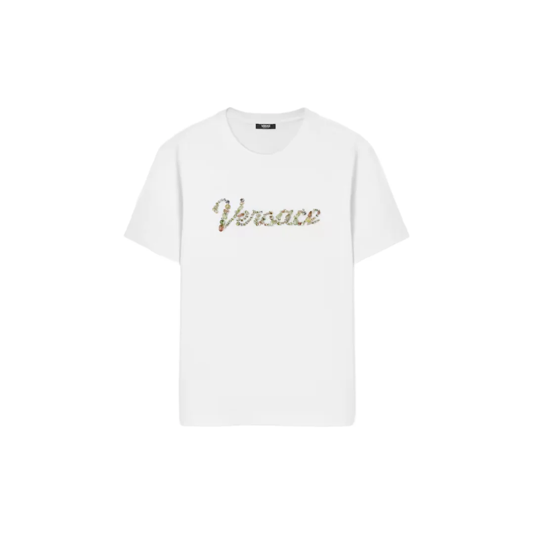 EMBROIDERED COTTON JERRSEY T-SHIRT