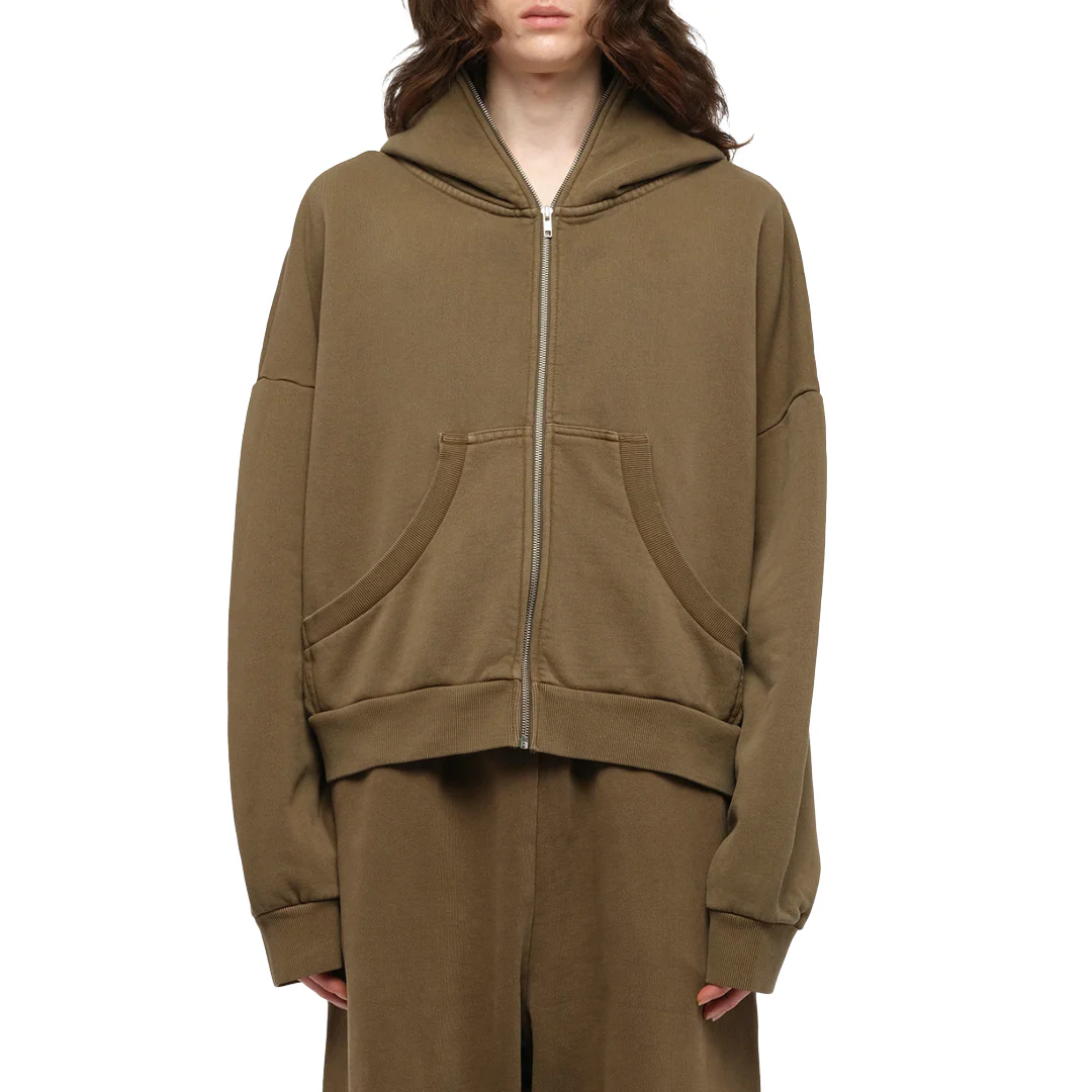 ETERNAL ZIP HOODIE IN MILITARY - Image 2