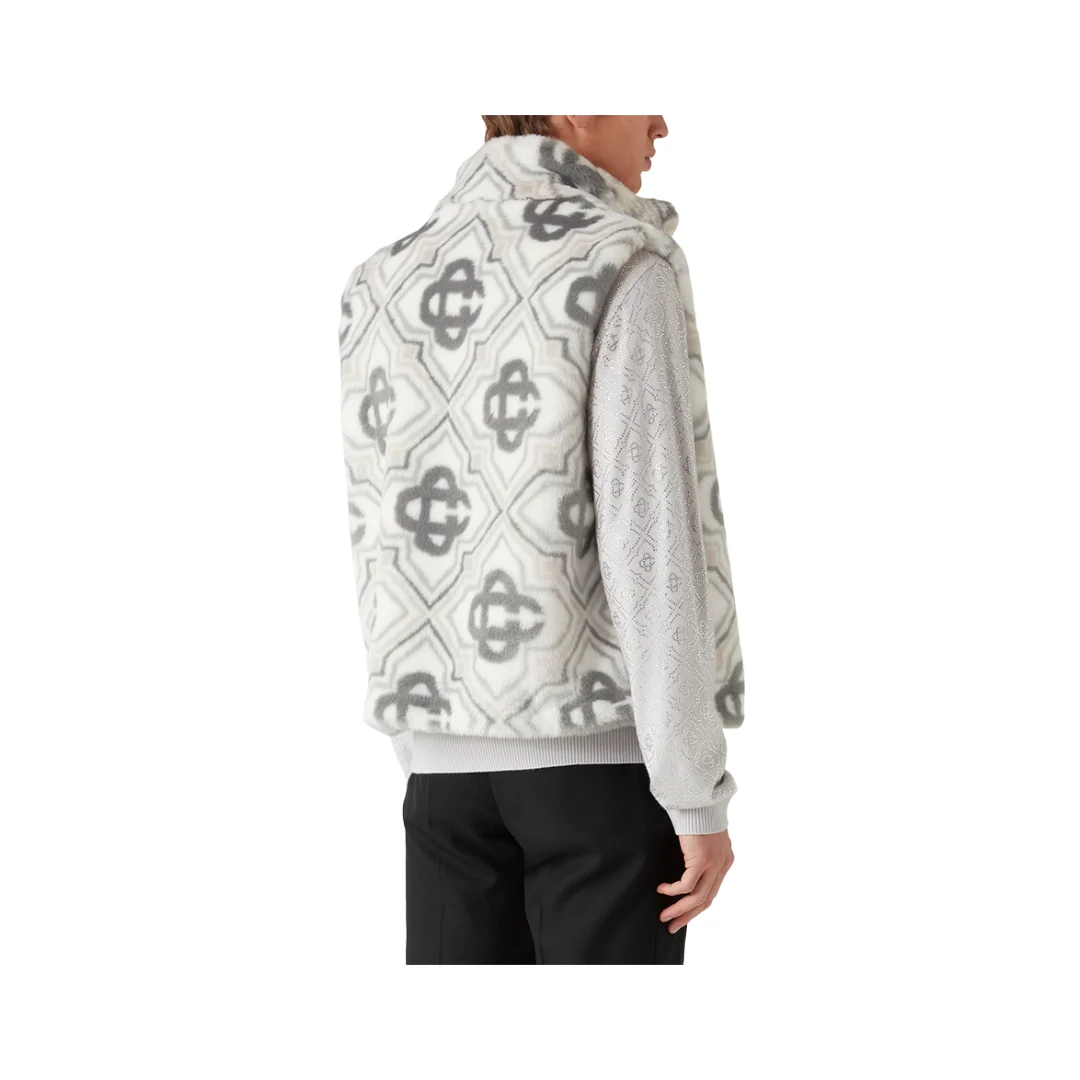 MENS FAUX FUR MONOGRAM GILET - Image 3
