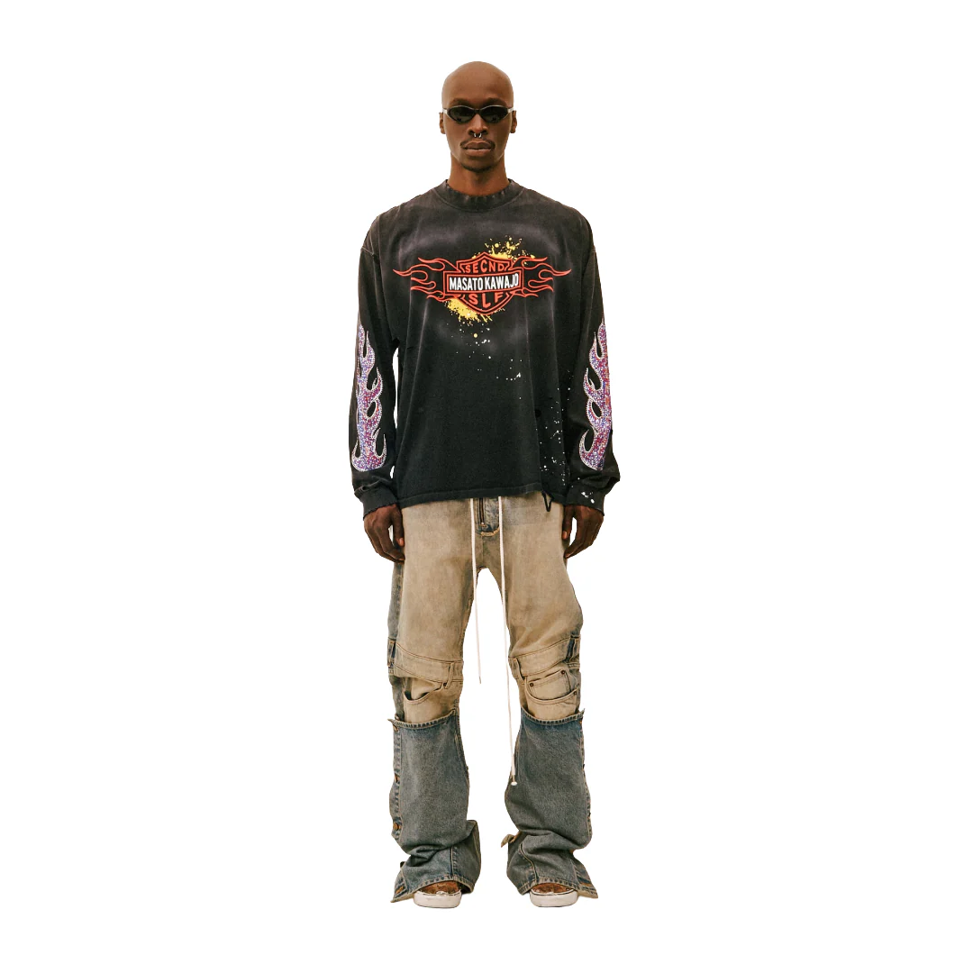 FIRESTORM VINTAGE LS X MASATO KAWAJO BLACK/YELLOW/RED - Image 2