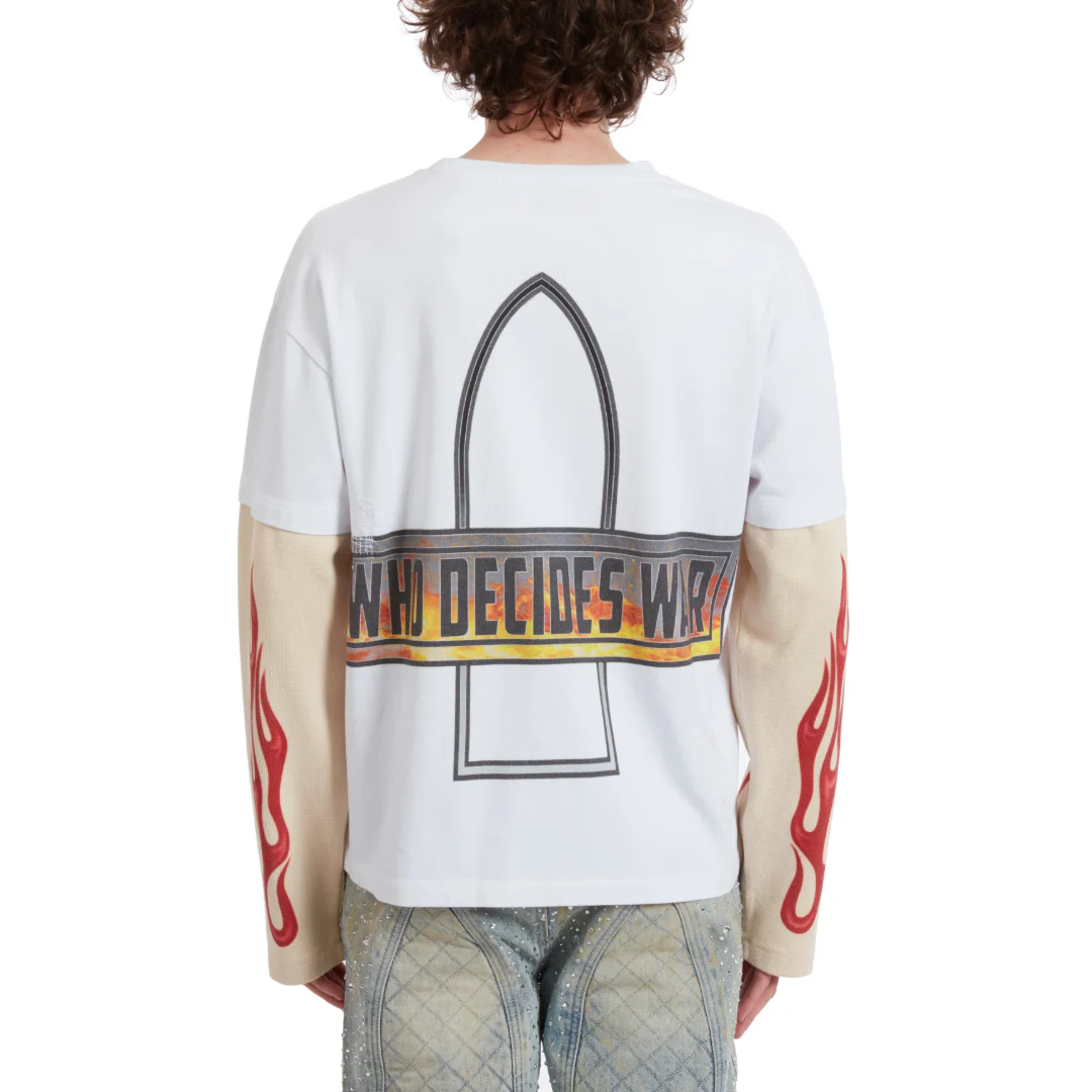 FLAME GLASS DOUBLE JERSEY IN WHITE - Image 3