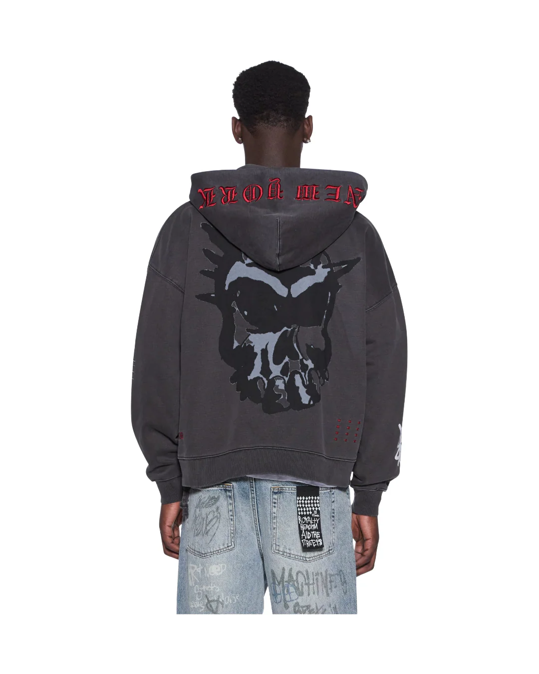 GRAFF EKCESS ZIP THRU HOODIE FADED BLACK - Image 2