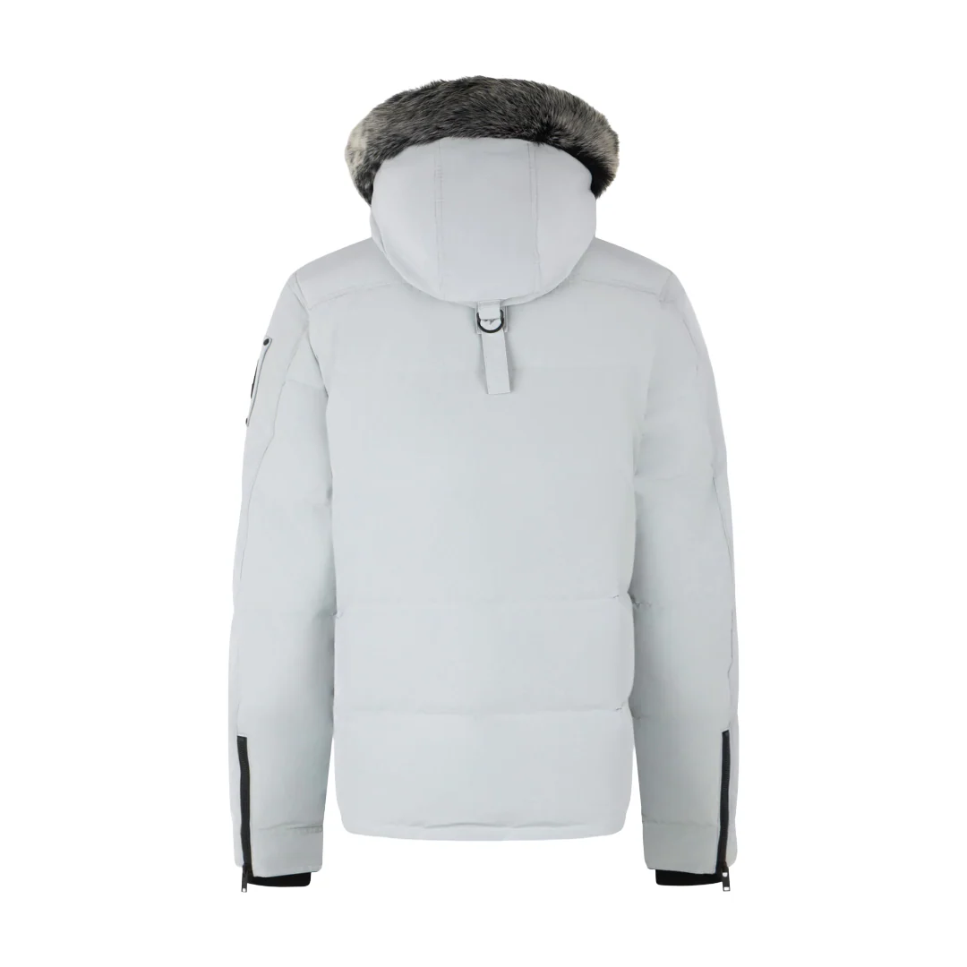 GRAY ONYX ROUND ISLAND SHEARLING DOWN JACKET - Image 2