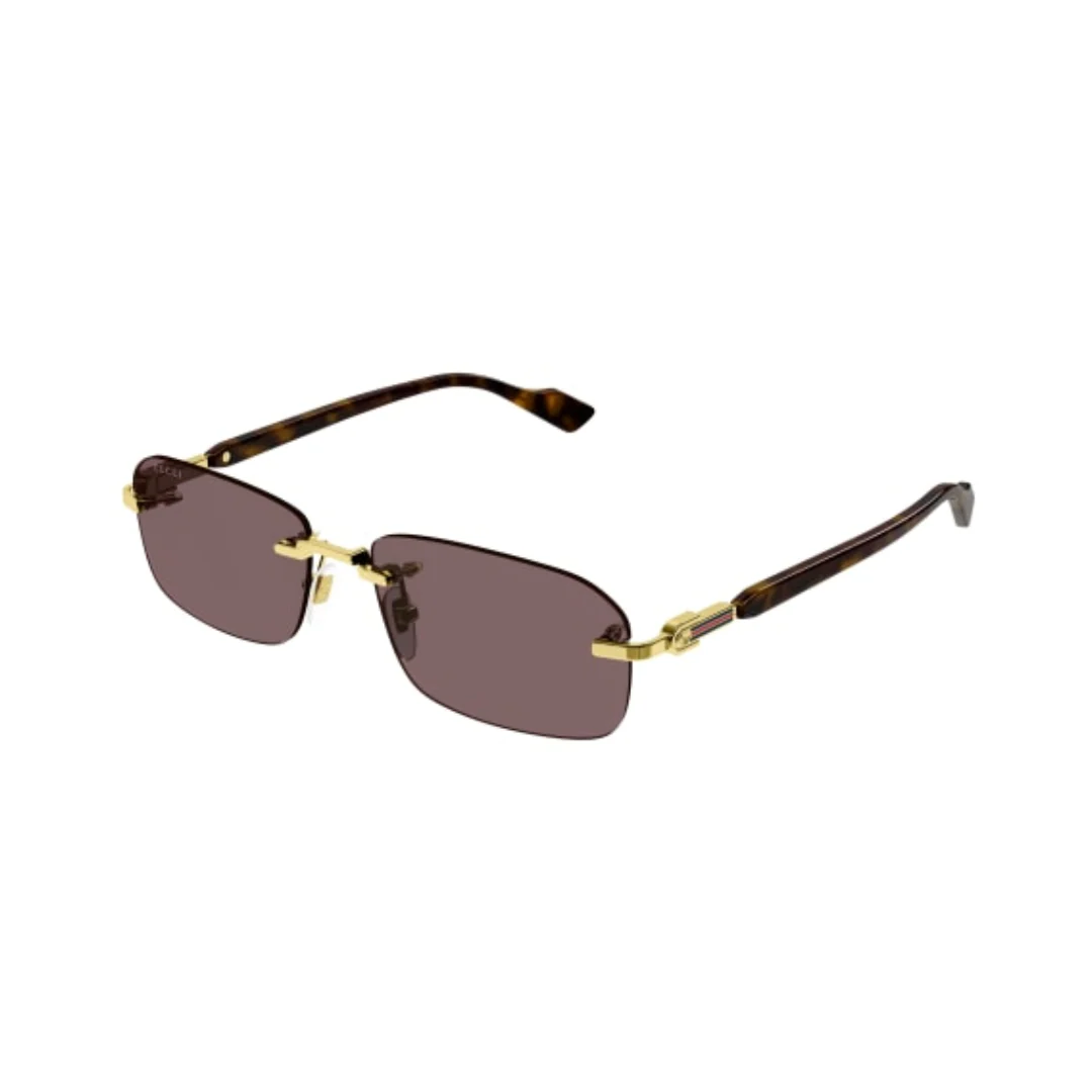GUCCI GG1221S SUNGLASSES BROWN/GOLD