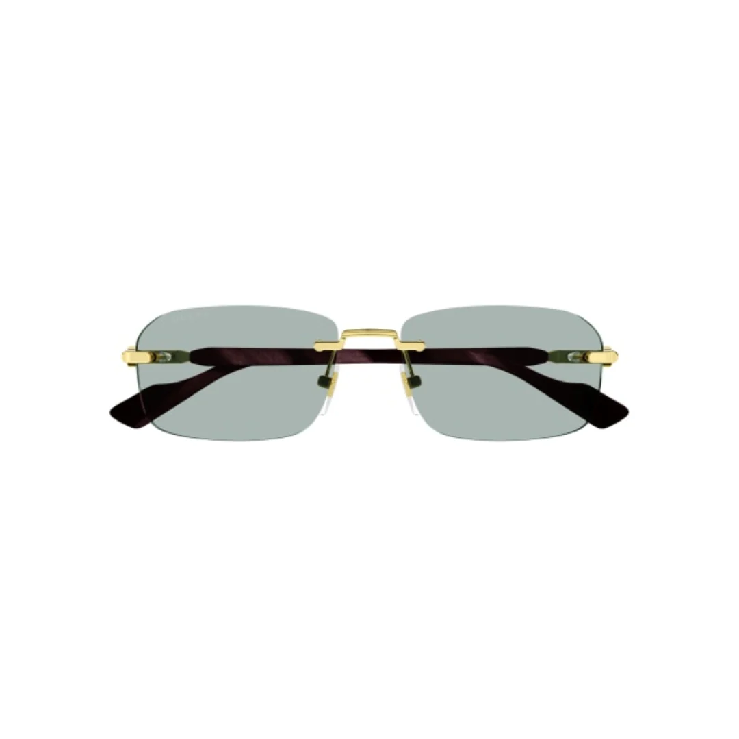 GUCCI GG1221S SUNGLASSES GOLD/BURGUNDY - Image 2