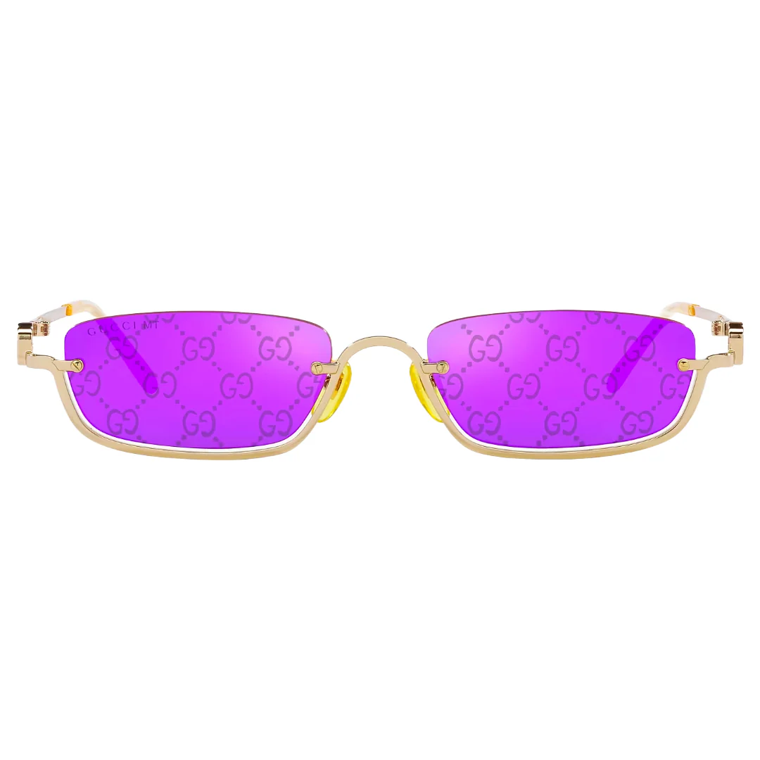 GUCCI MONOGRAM SUNGLASSES GOLD/PURPLE GG1278SS - Image 2
