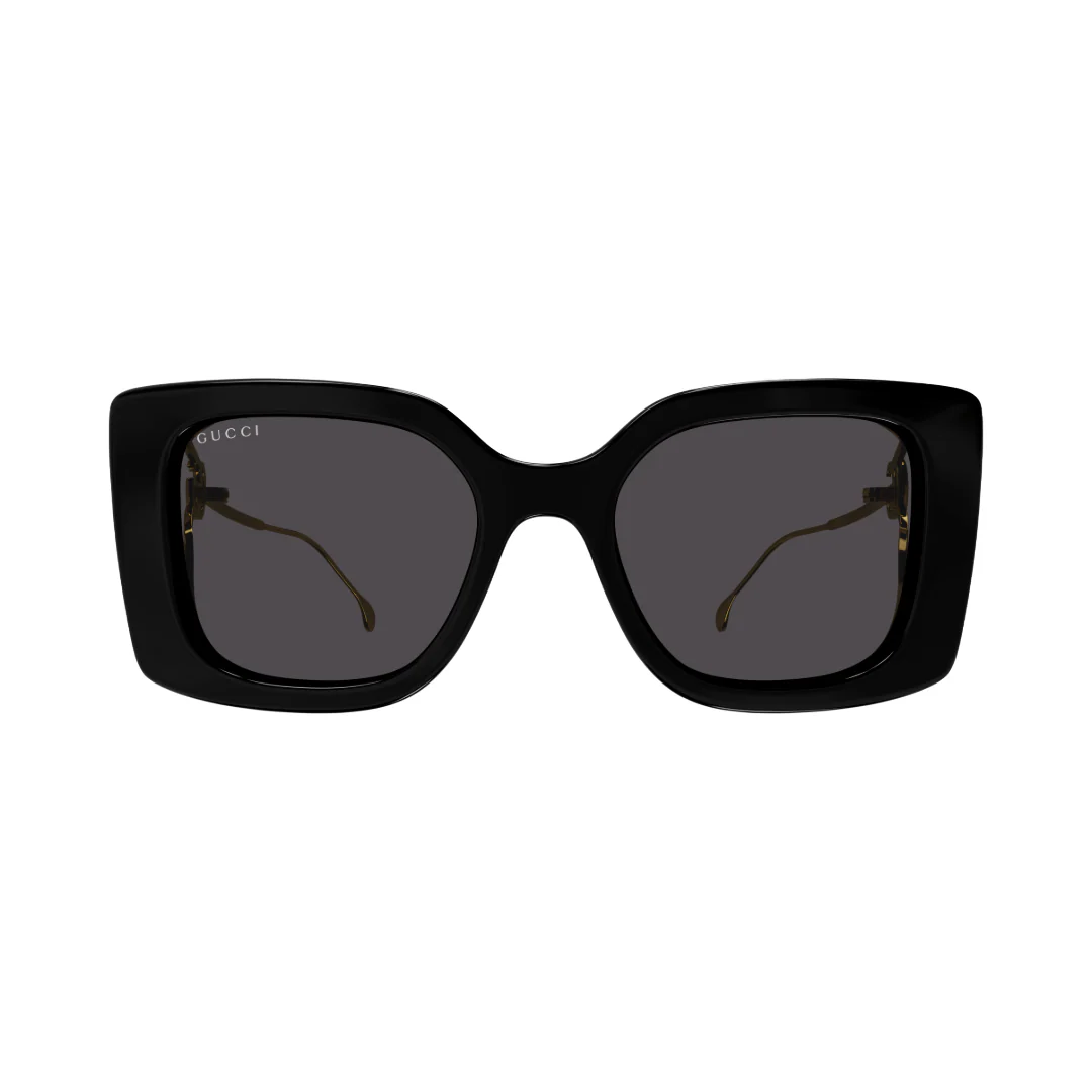 GUCCI WOMENS SUNGLASSES BLACK/GOLD - Image 3