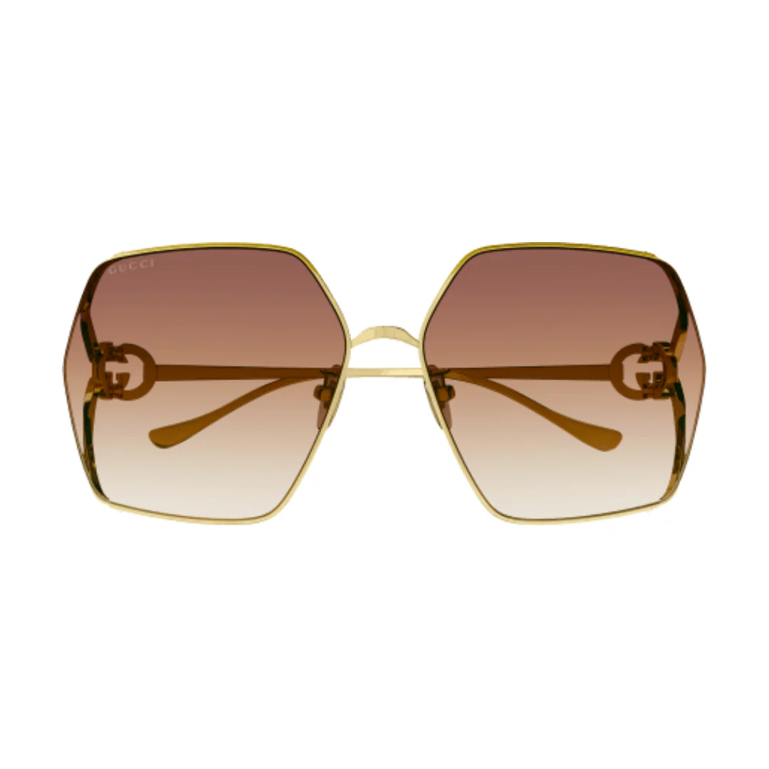 GUCCI WOMENS SUNGLASSES GOLD/AMBER GG1322SA - Image 2