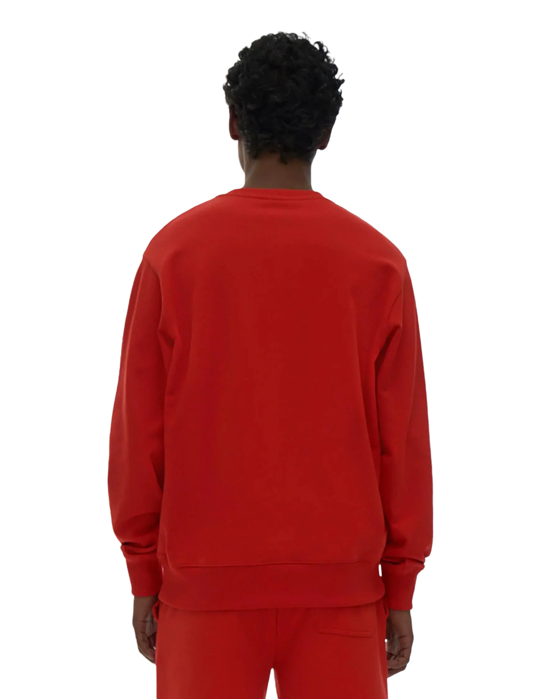HELUT LANG BADGE CREWNECK FIERY RED - Image 4