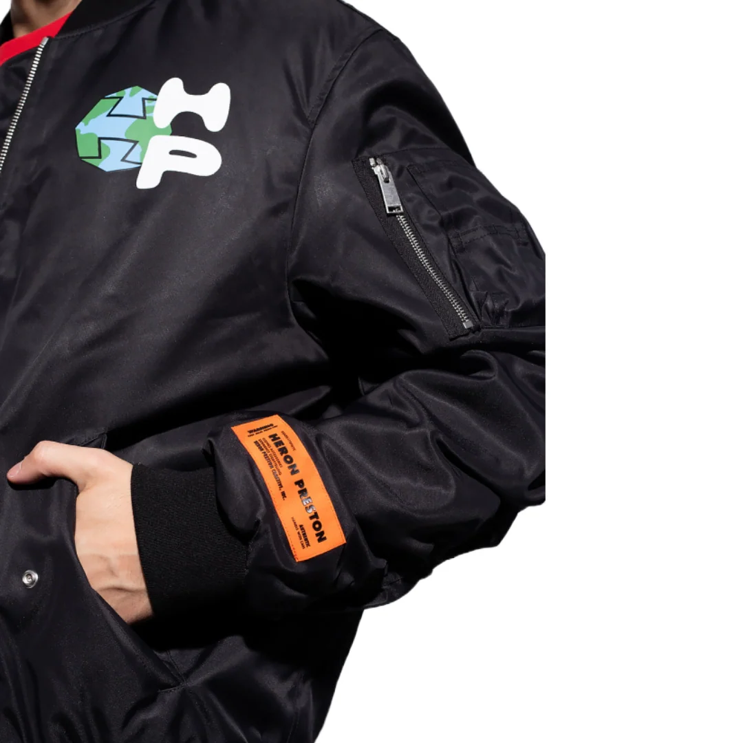 HERON PRESTON BLACK BOMBER JACKET - Image 3