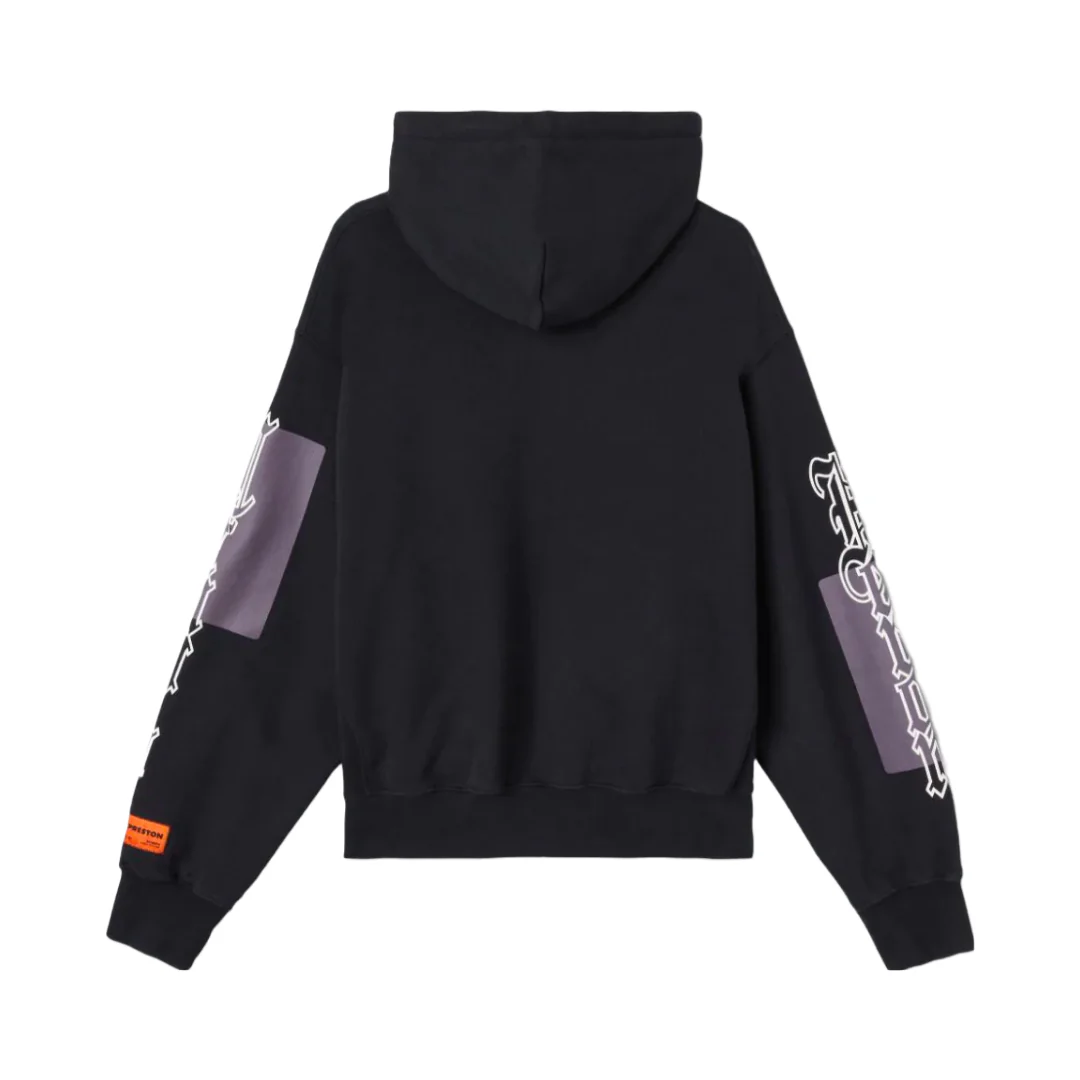 HERON PRESTON GOTHIC COLOR BLOCKS HOODIE BLACK/GREY - Image 2