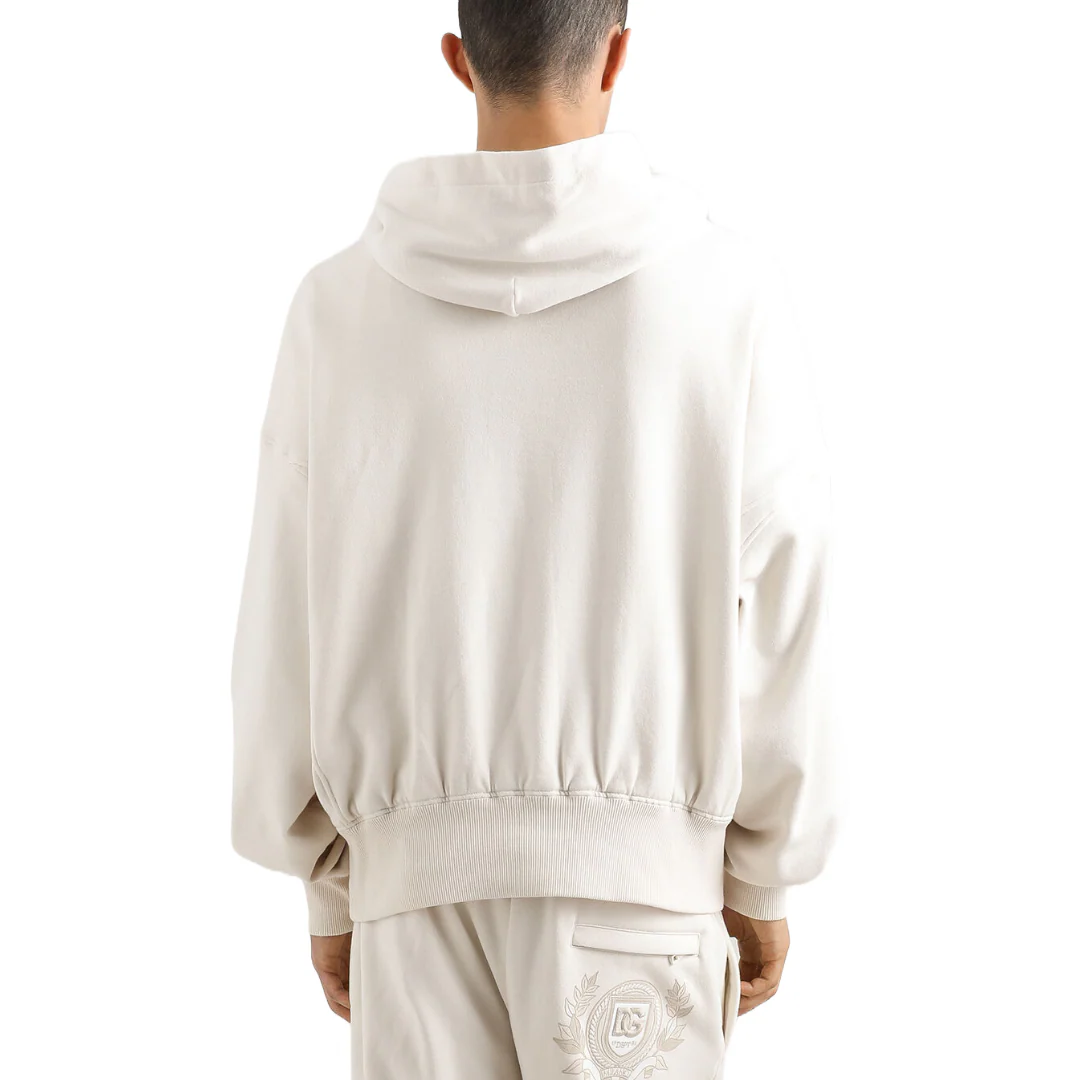 HOODIE WITH EMBROIDERY CREAM - Image 3