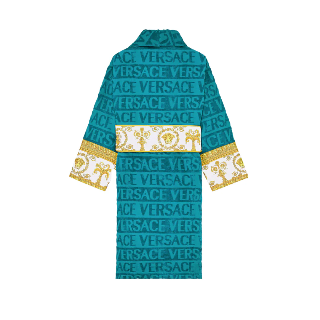 BAROQUE BATHROBE CAPRI BLUE - Image 2