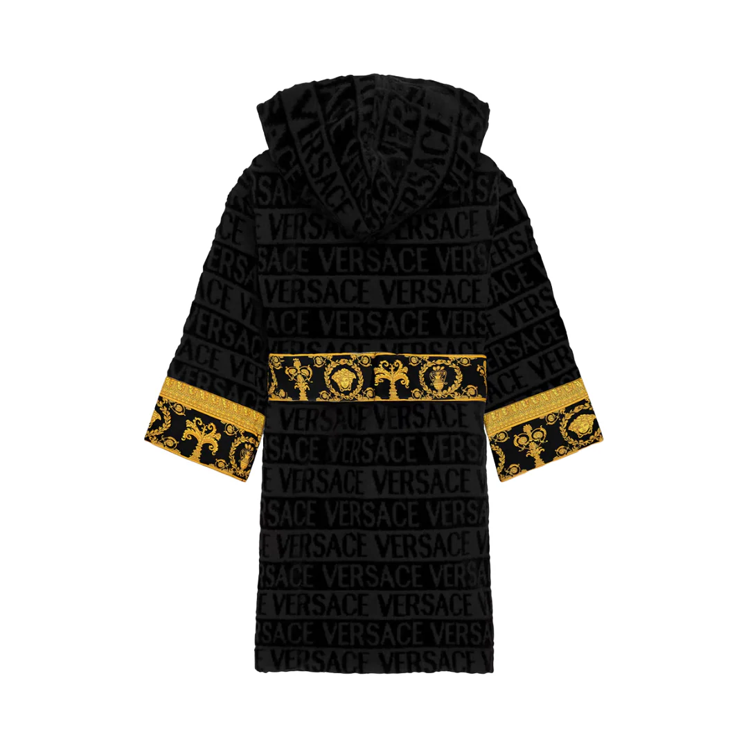 BAROQUE KIDS BATHROBE BLACK - Image 2
