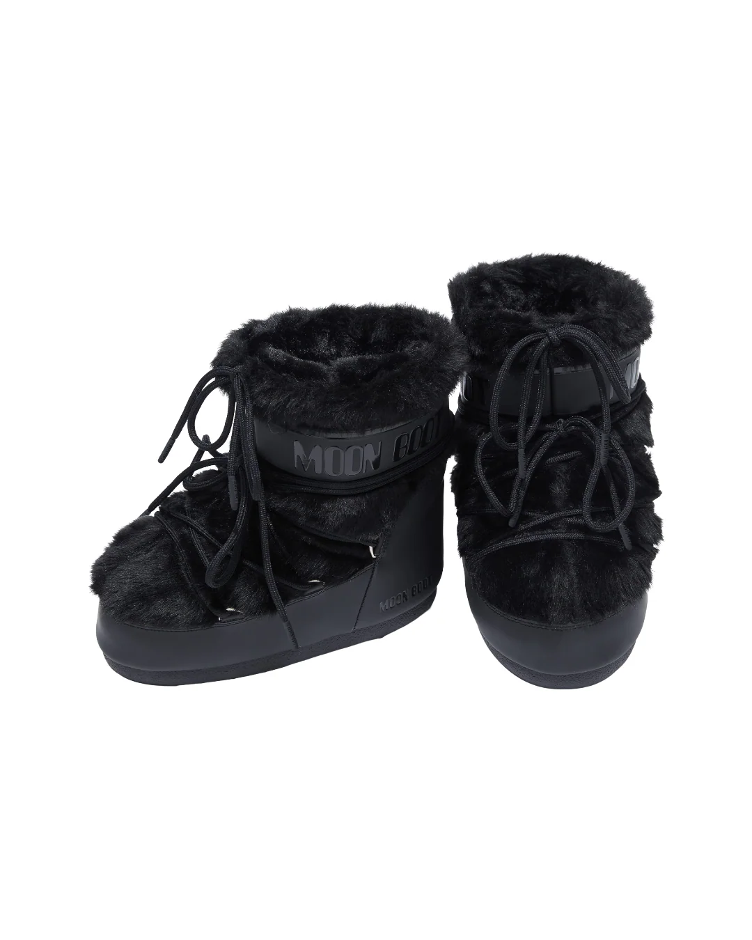ICON LOW BLACK FAUX-FUR BOOTS - Image 3
