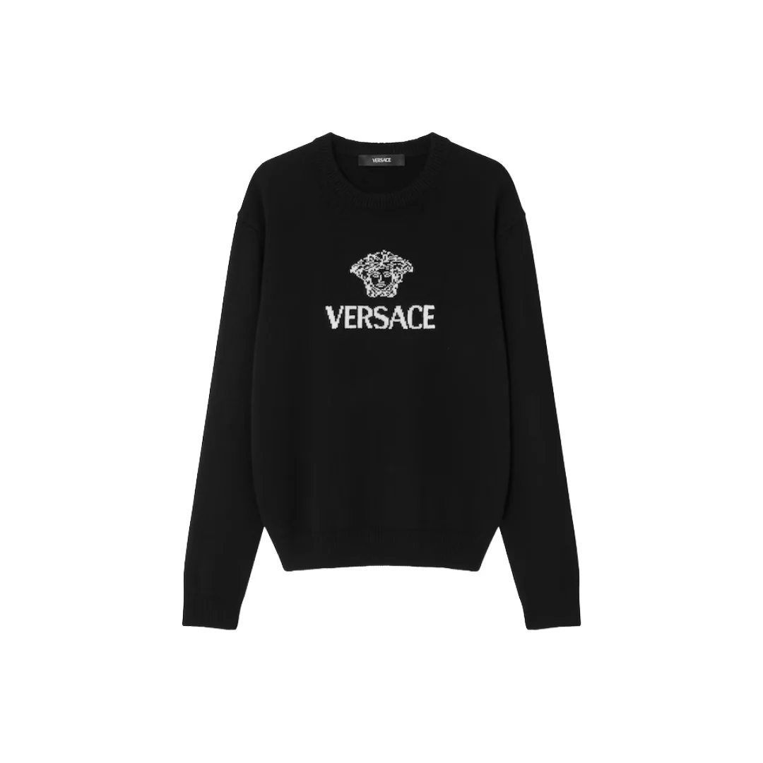 INTARSIA CASHMERE KNIT SWEATER