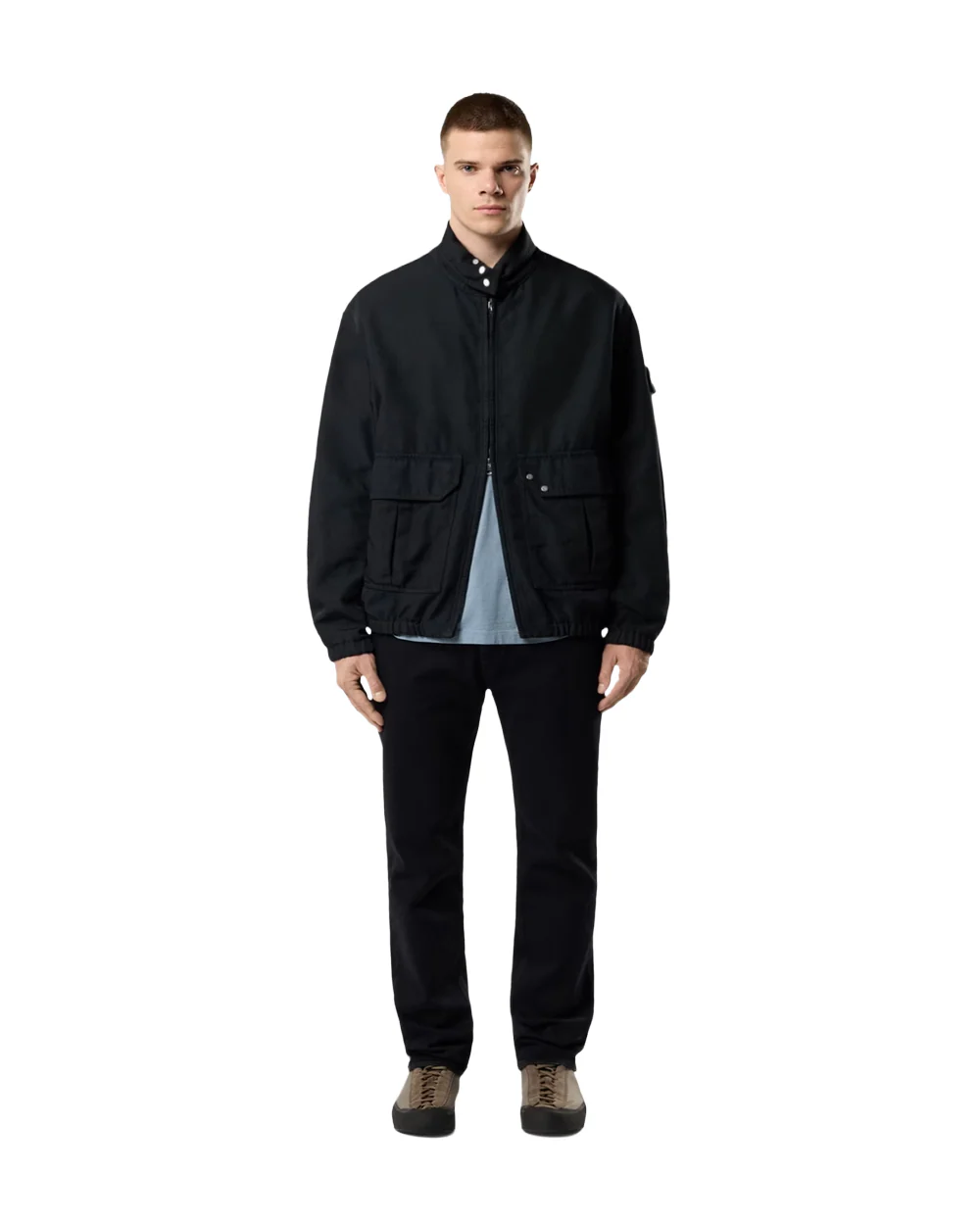 J100007 STRETCH BLACK DENIM-RINSED - Image 4