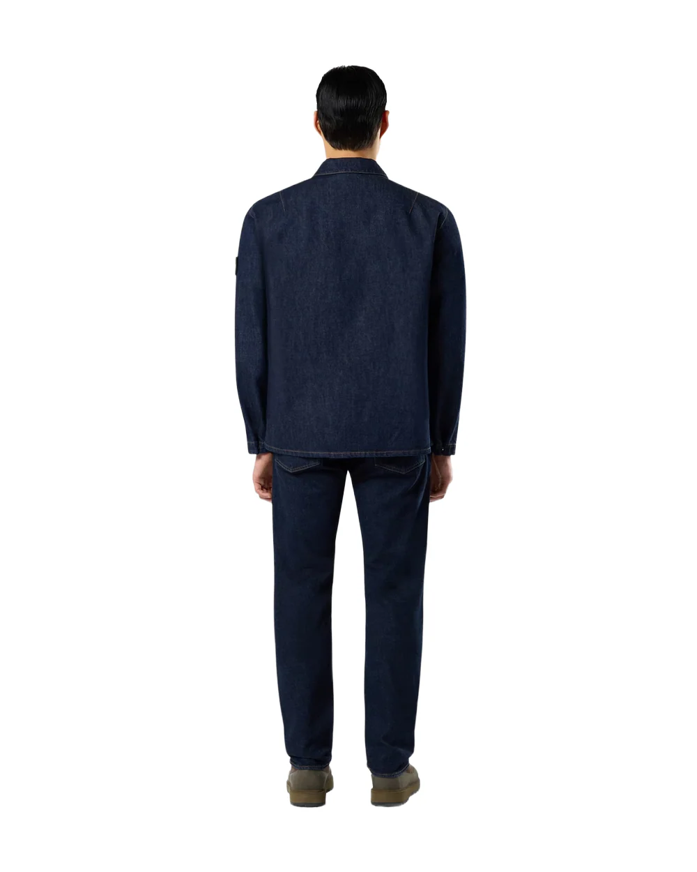 J100007 STRETCH INDIGO DENIM-RINSED - Image 3