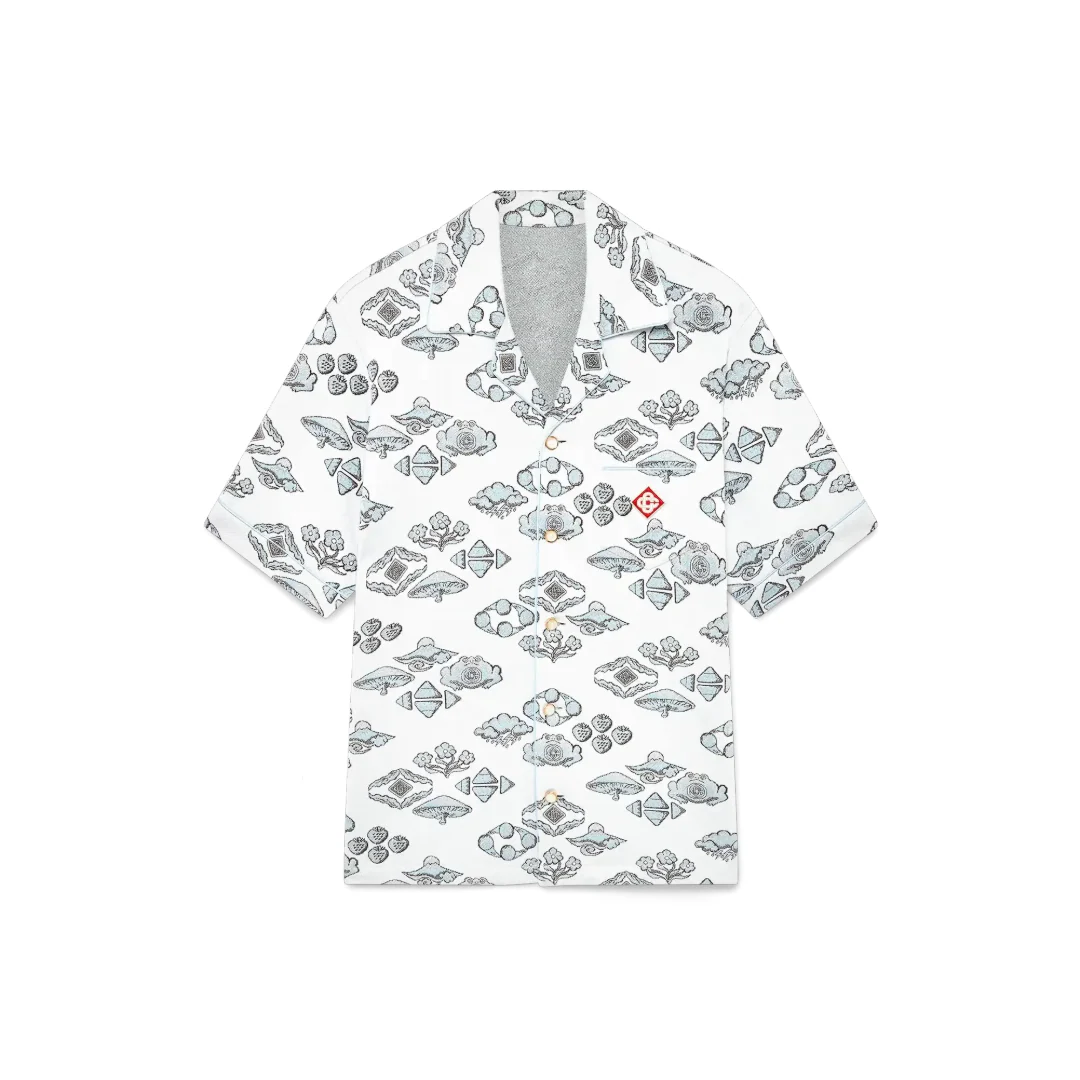 JACQUARD MOTIF SHORT SLEEVE SHIRT