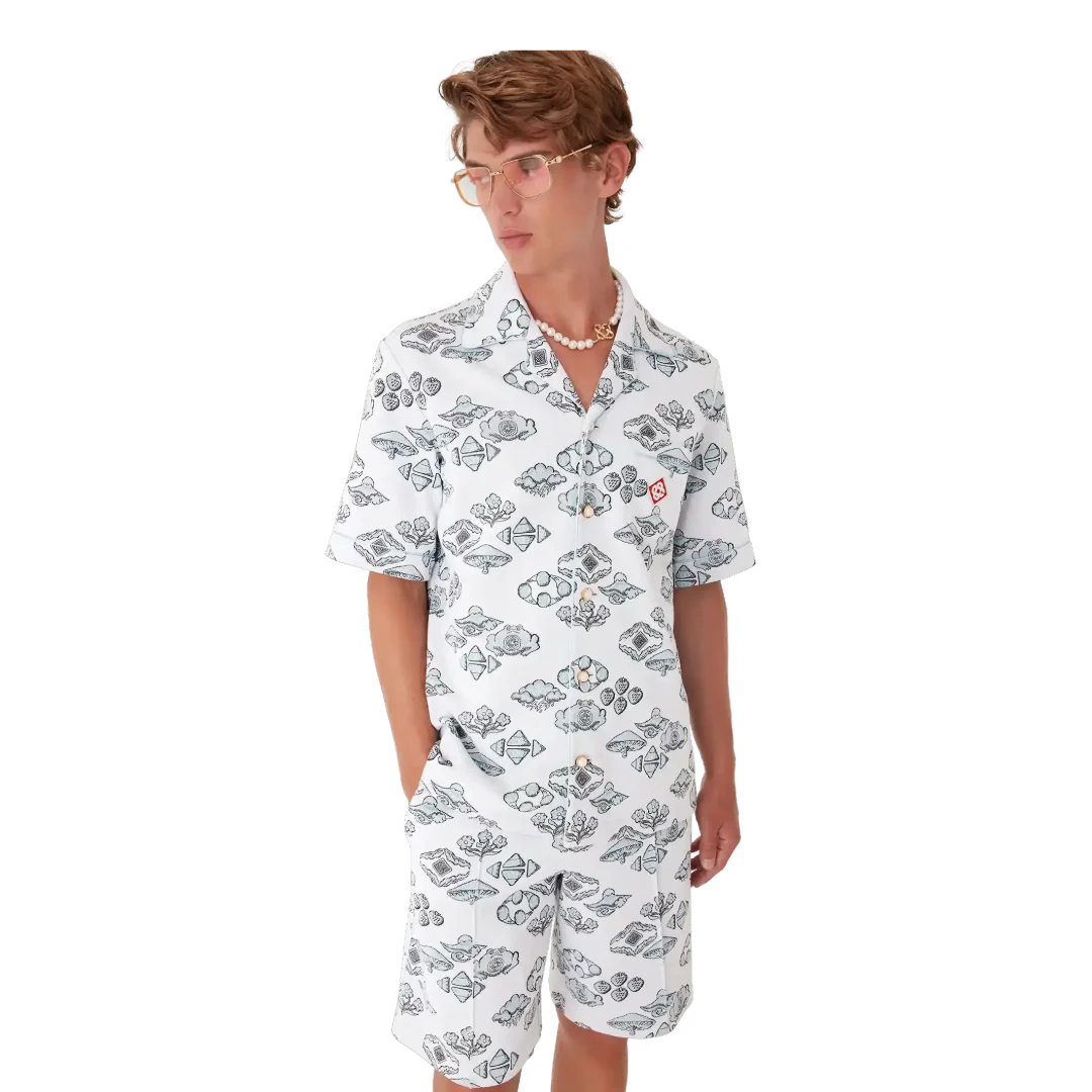 JACQUARD MOTIF SHORT SLEEVE SHIRT - Image 2