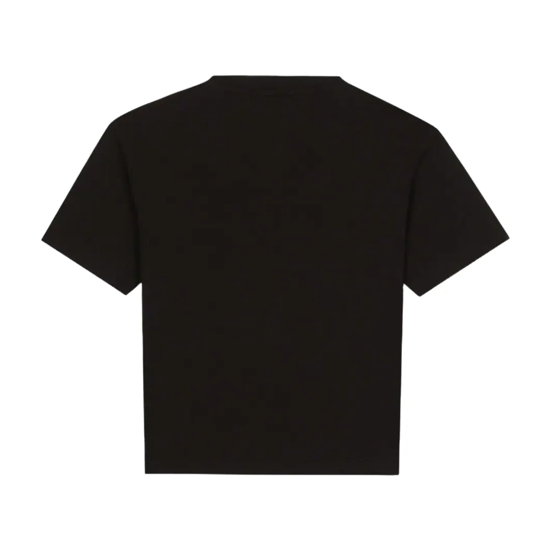 KIDS JERSEY T-SHIRT WITH DOLCE & GABBANA LOGO BLACK/WHITE - Image 2