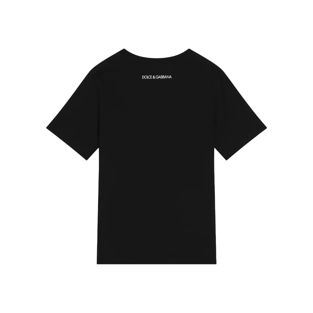 KIDS JERSEY T-SHIRT WITH DG LOGO BLACK - Image 2
