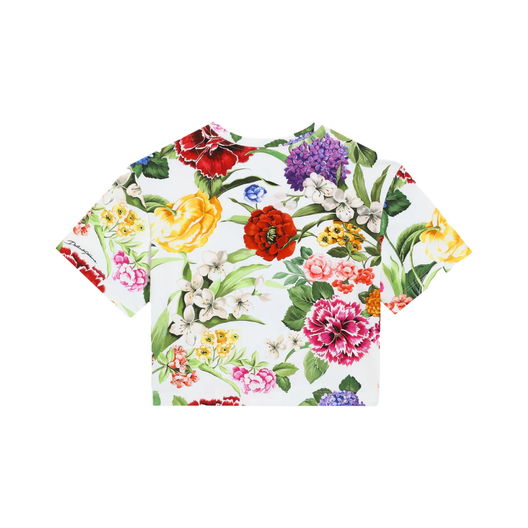 KIDS JERSEY T-SHIRT WITH FLORAL PRINT - Image 2