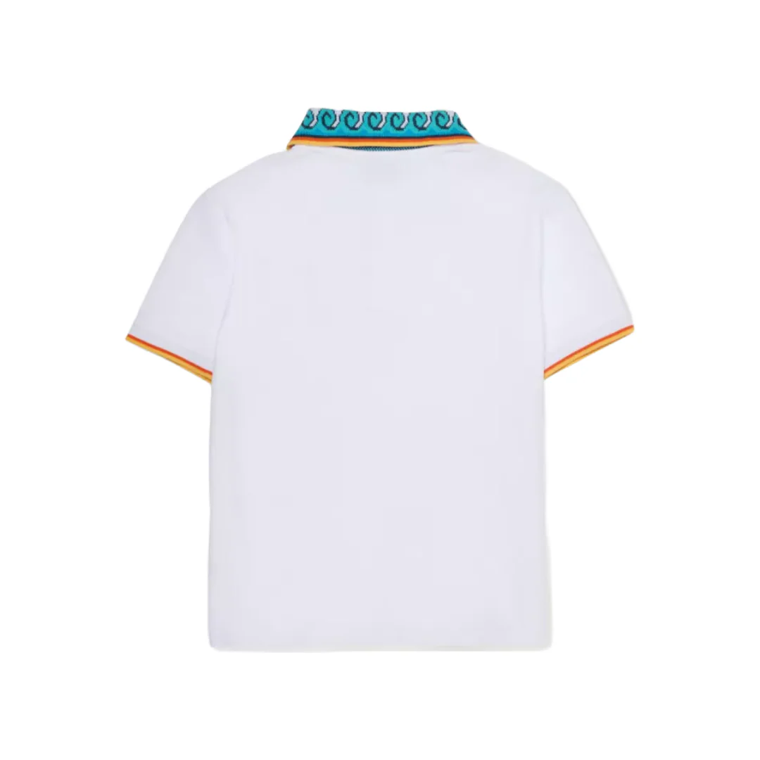 KIDS SHORT SLEEVE POLO WITH GRECO WAVE - Image 2