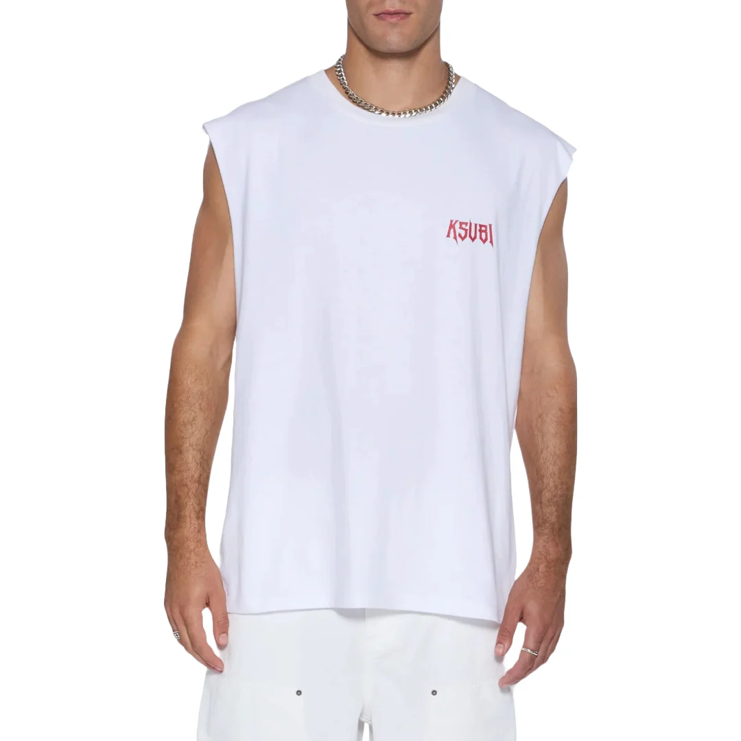 KINGDOM CUT OFF BIGGIE TEE WHITE - Image 3