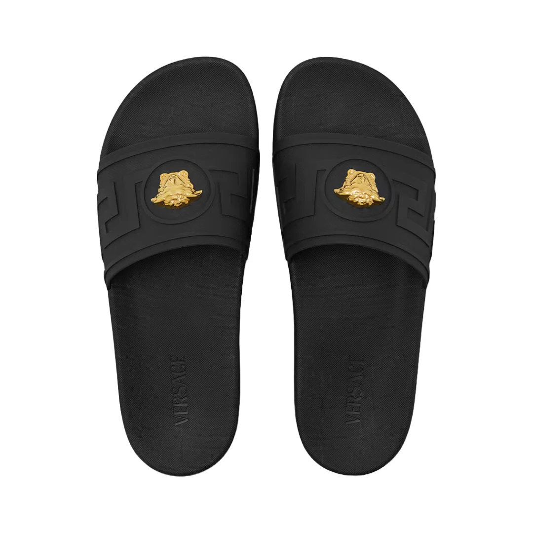 LA MEDUSA SLIDERS BLACK/GOLD - Image 2