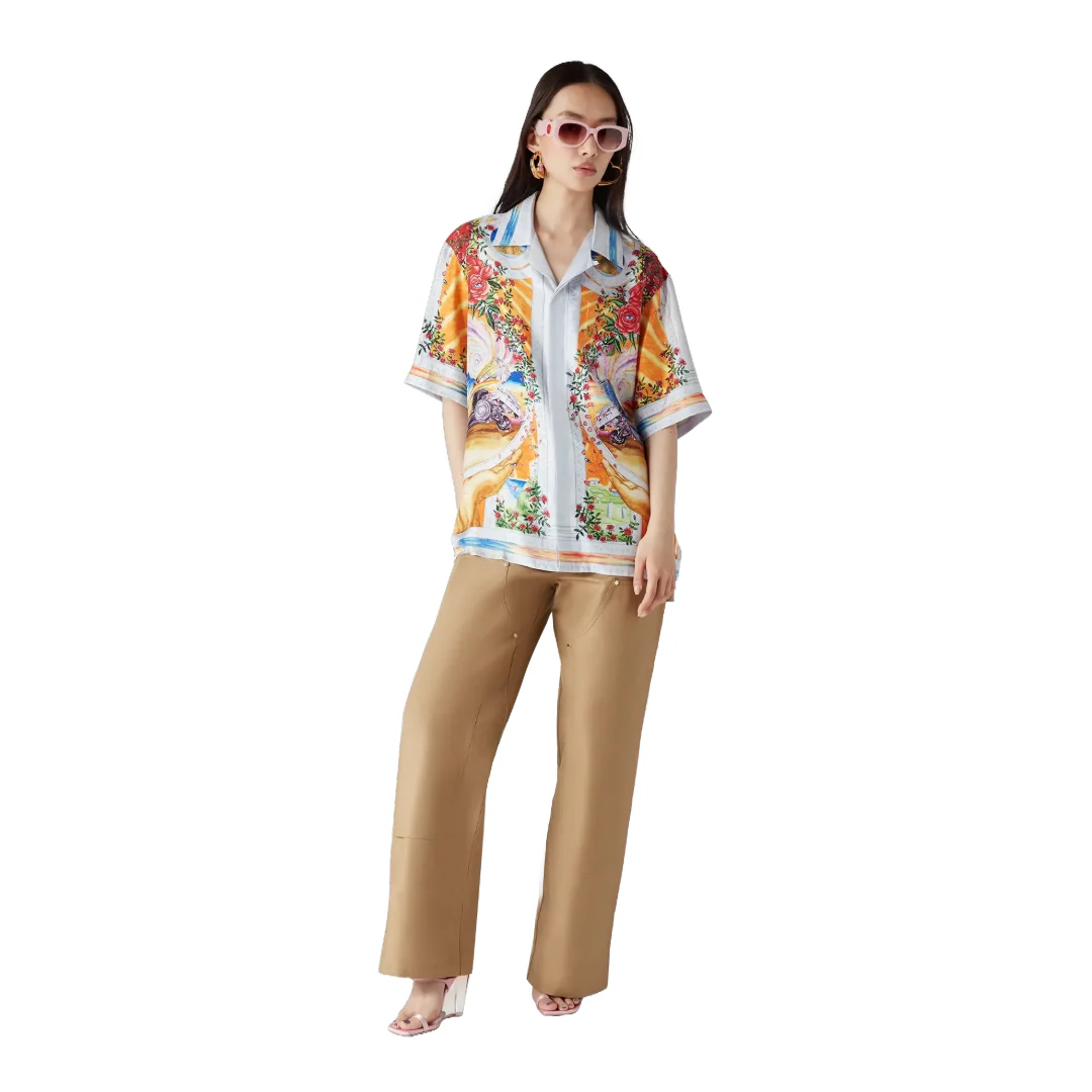 LA TORNADE DE ROSE SHORT SLEEVE SILK SHIRT UNISEX - Image 2