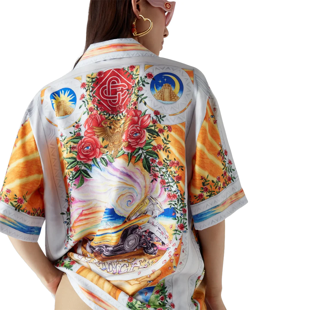 LA TORNADE DE ROSE SHORT SLEEVE SILK SHIRT UNISEX - Image 3
