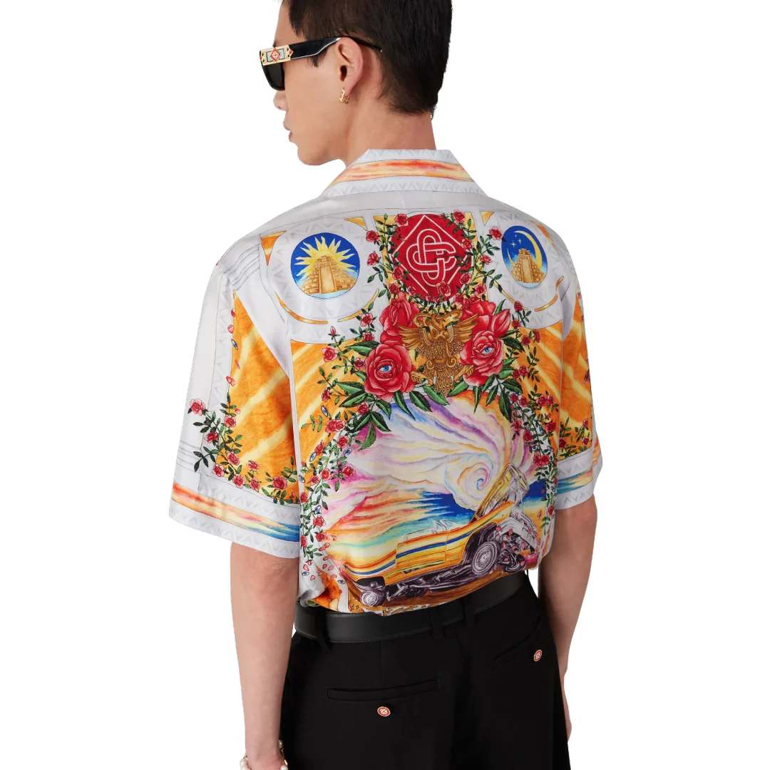 LA TORNADE DE ROSE SHORT SLEEVE SILK SHIRT UNISEX - Image 5