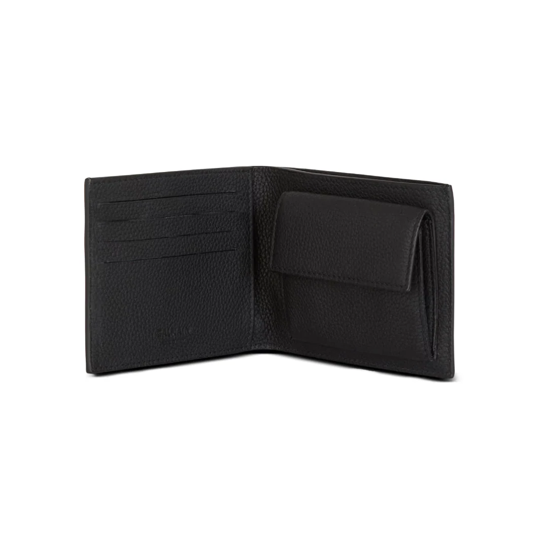 LEATHER FLAP WALLET BLACK - Image 2