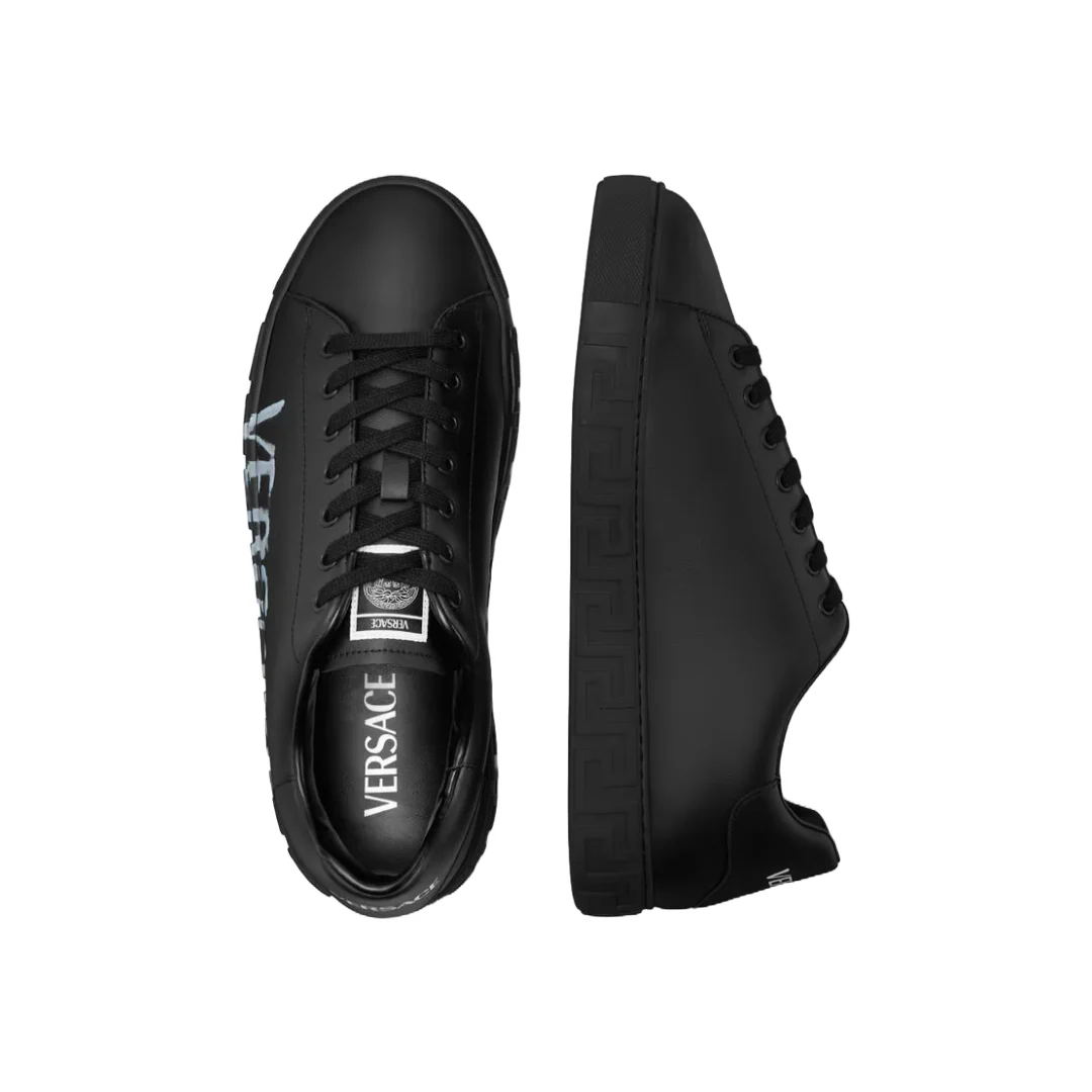 LOGO GRECA SNEAKERS BLACK - Image 3