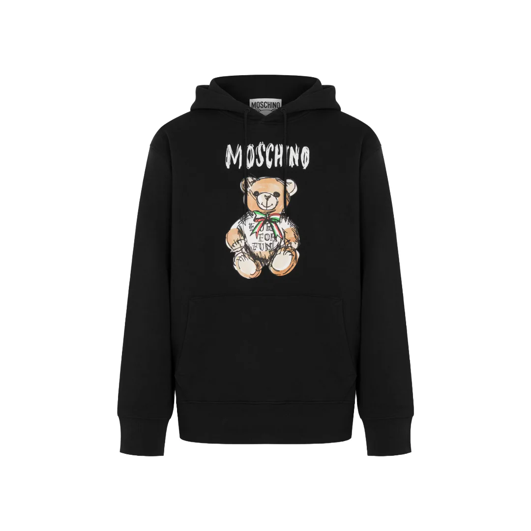 LOGO PRINTED CREW NECK SWEATSHIRT BLACK