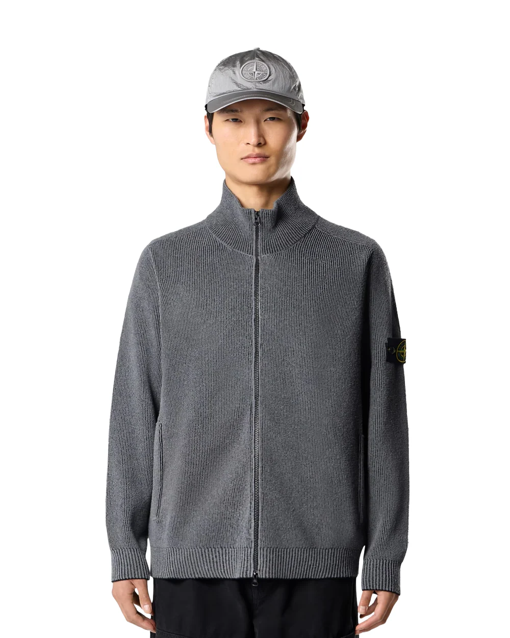 LOOSE-FIT ZIPPER-UP SWEATER WITH RAGLAN SLEEVES - Image 2