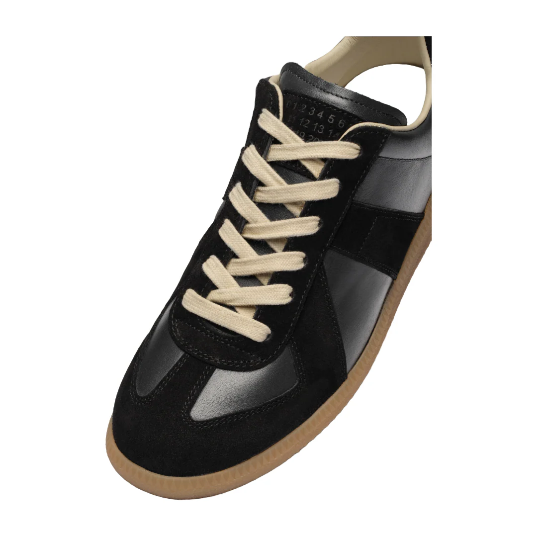 MAISON MARGIELA LOW-TOP REPLICA SNEAKERS BLACK-TAN - Image 3