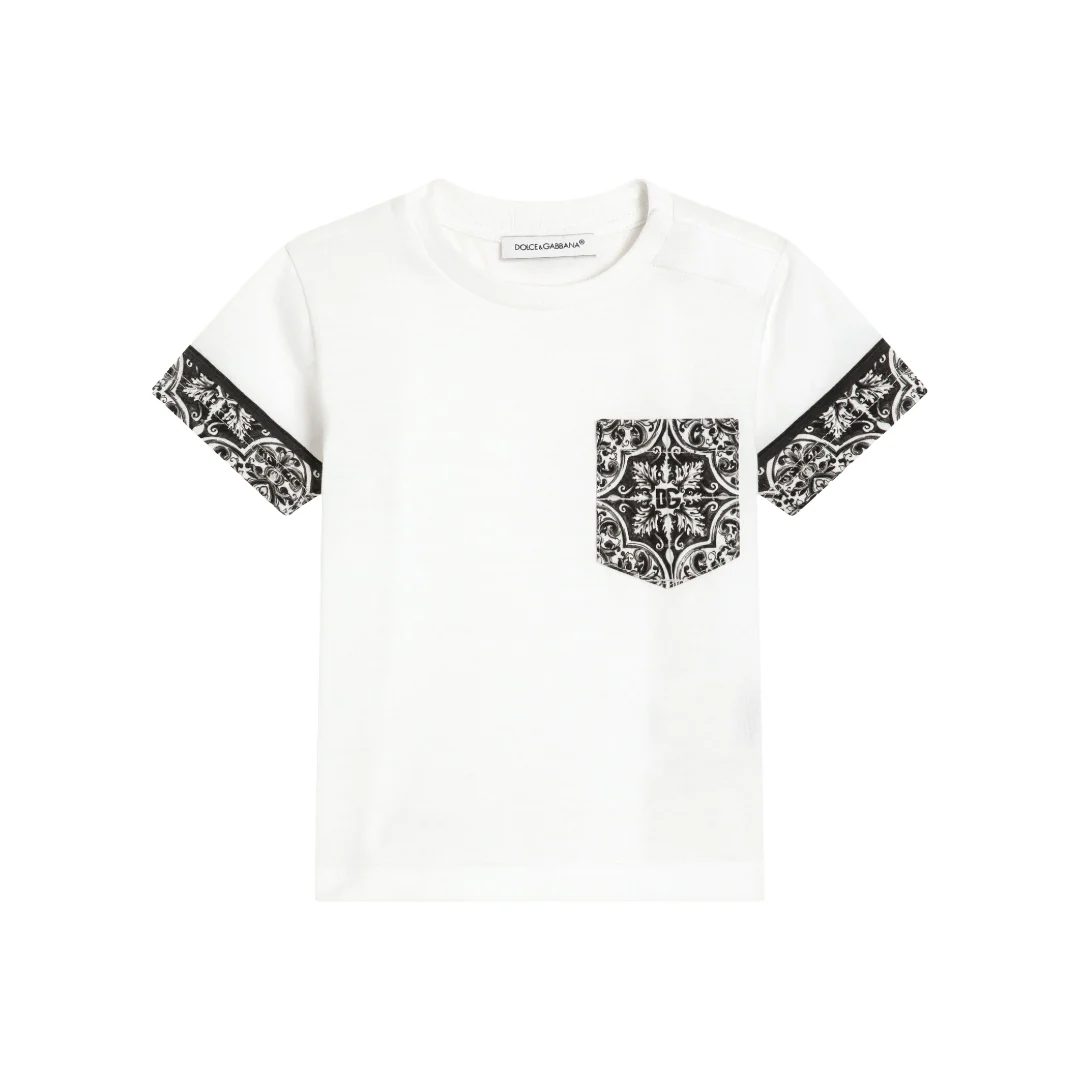 MAJOLICA-PRINT SHORT-SLEEVED JERSEY T-SHIRT