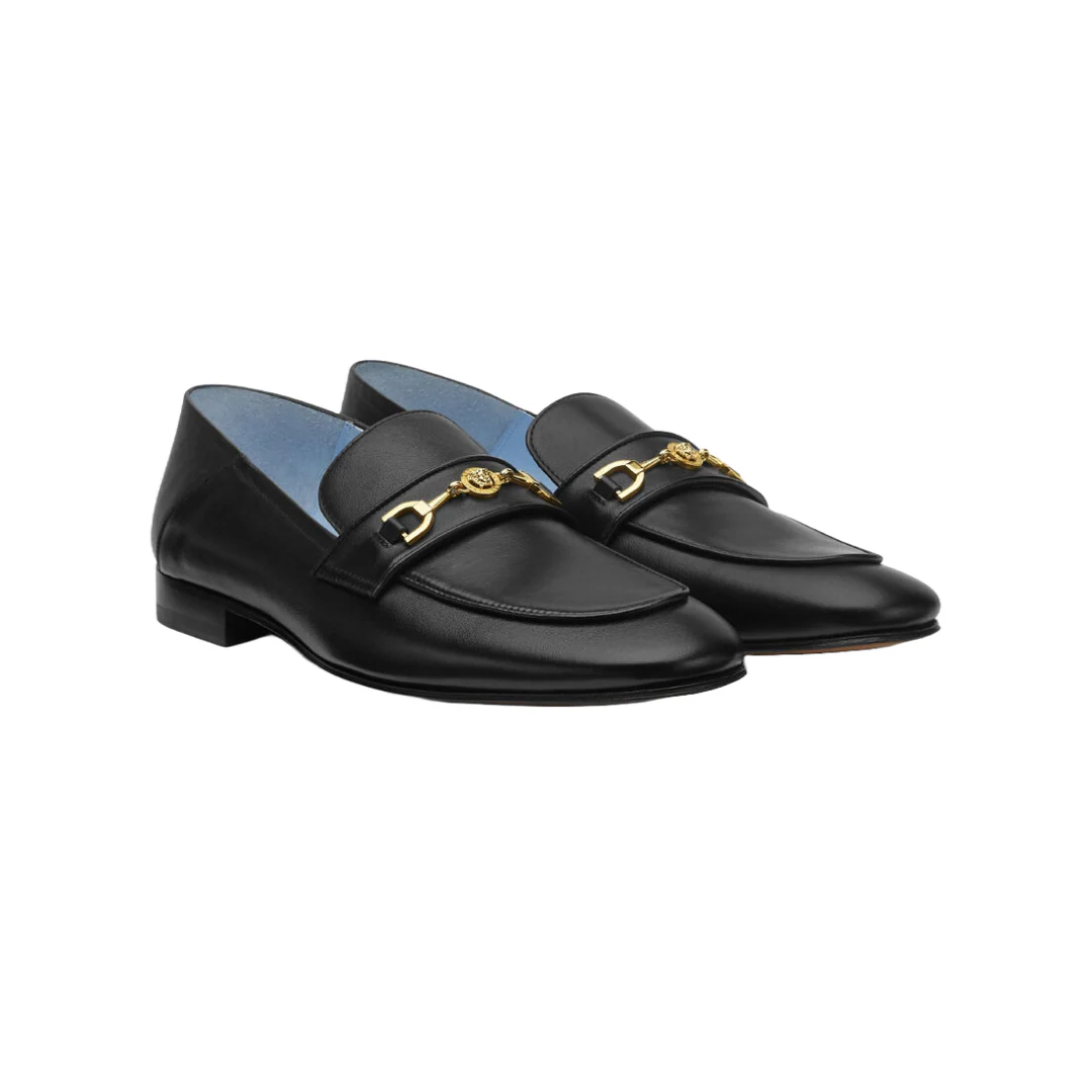 MEDUSA '95 LEATHER SLIPPERS BLACK+GOLD - Image 2
