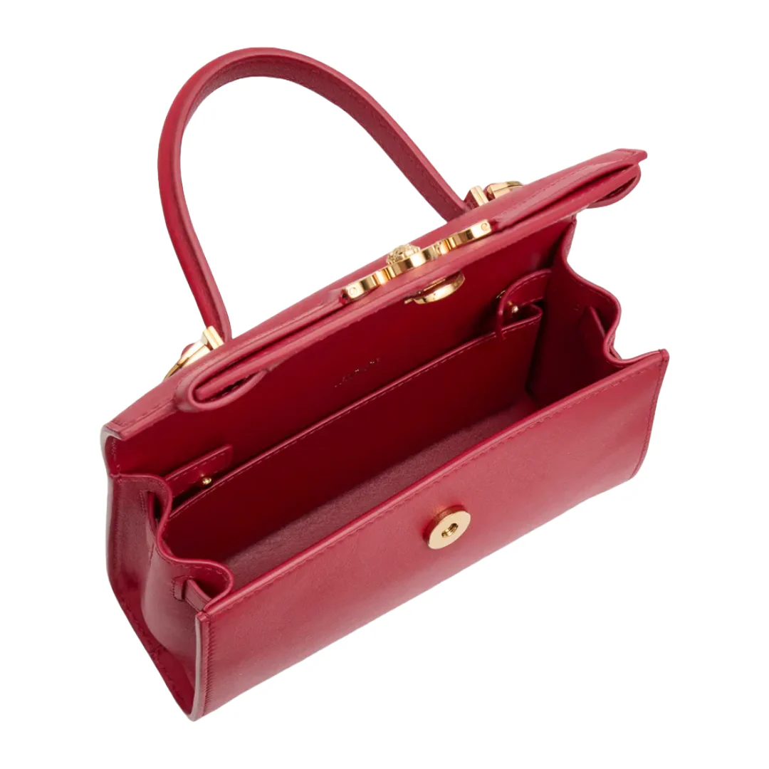 MEDUSA '95 SMALL HANDBAG LIPSTICK RED/GOLD - Image 3