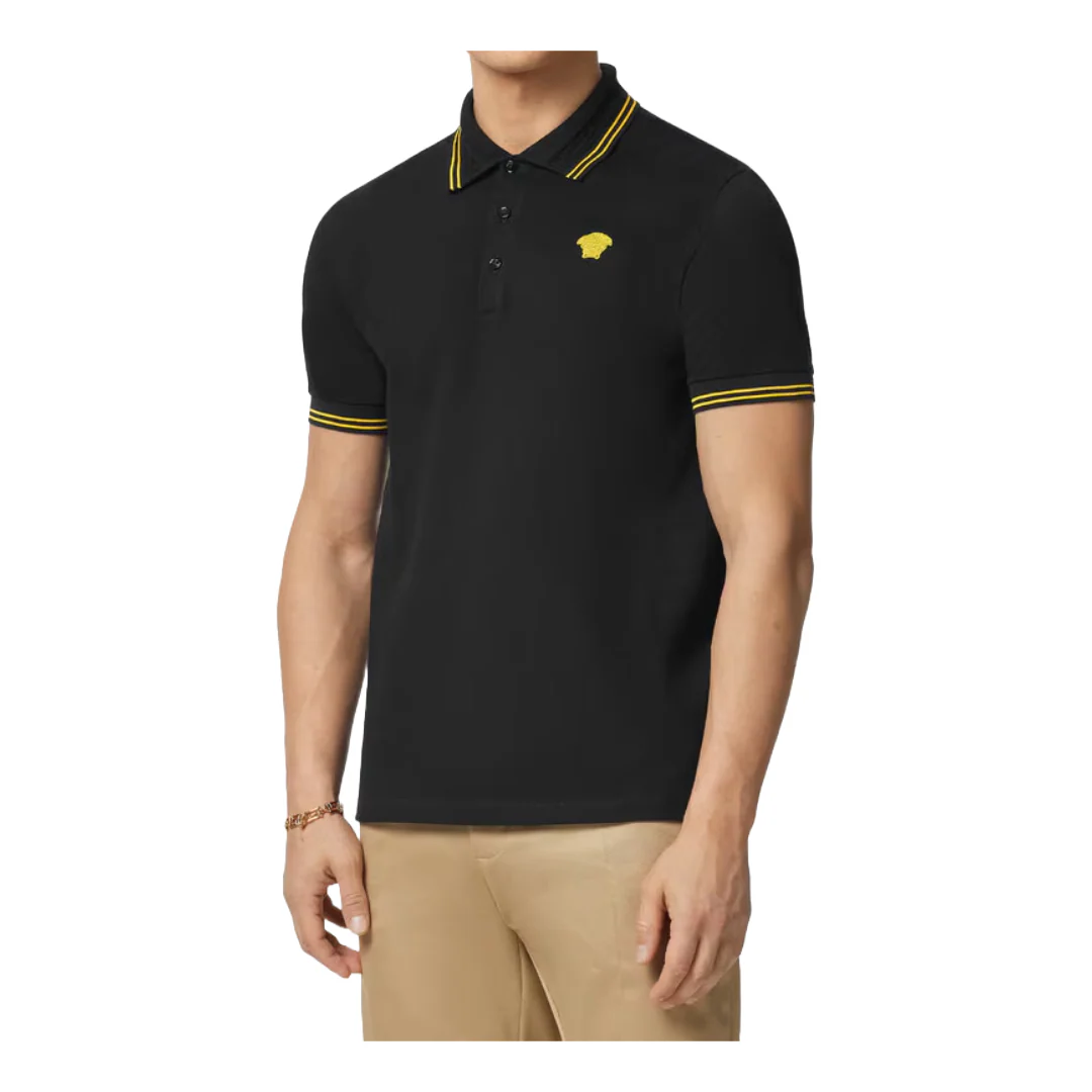 MEDUSA POLO SHIRT BLACK - Image 2