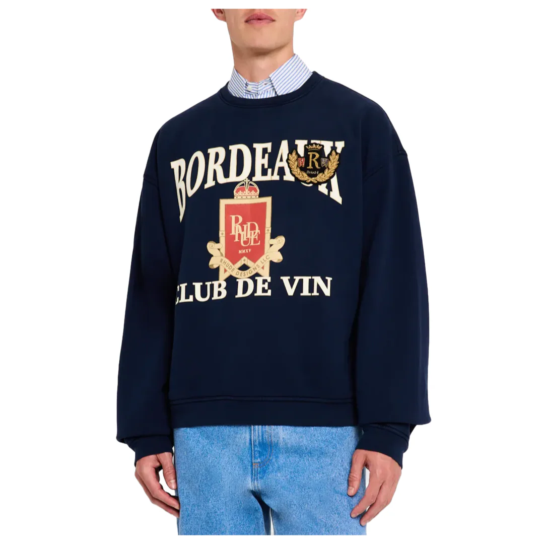 MEN'S BORDEAUX CREW SWEATSHIRT NAVY - Image 2
