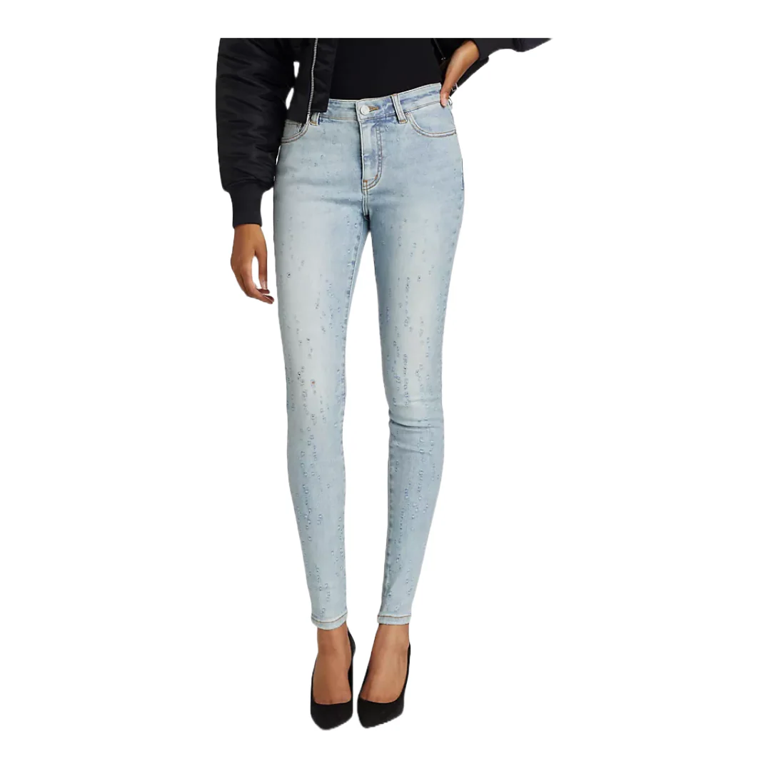 MID-RISE COATED SKINNY JEANS LIGHT BLUE - Image 2