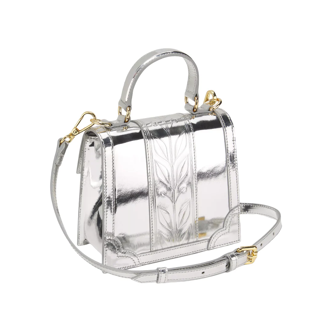 MINI JEANNE LEATHER BAG CHROME - Image 2
