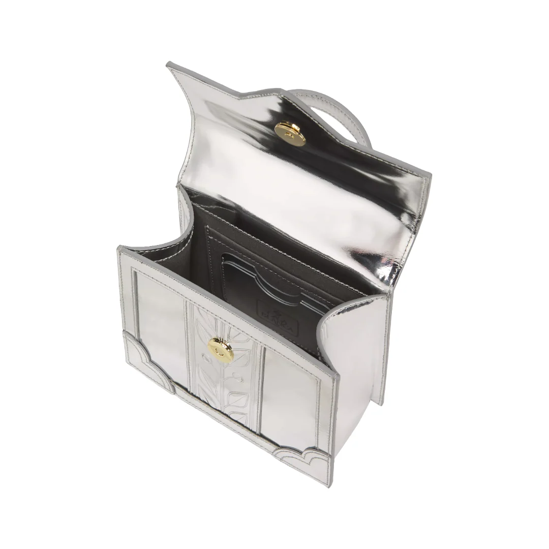MINI JEANNE LEATHER BAG CHROME - Image 3