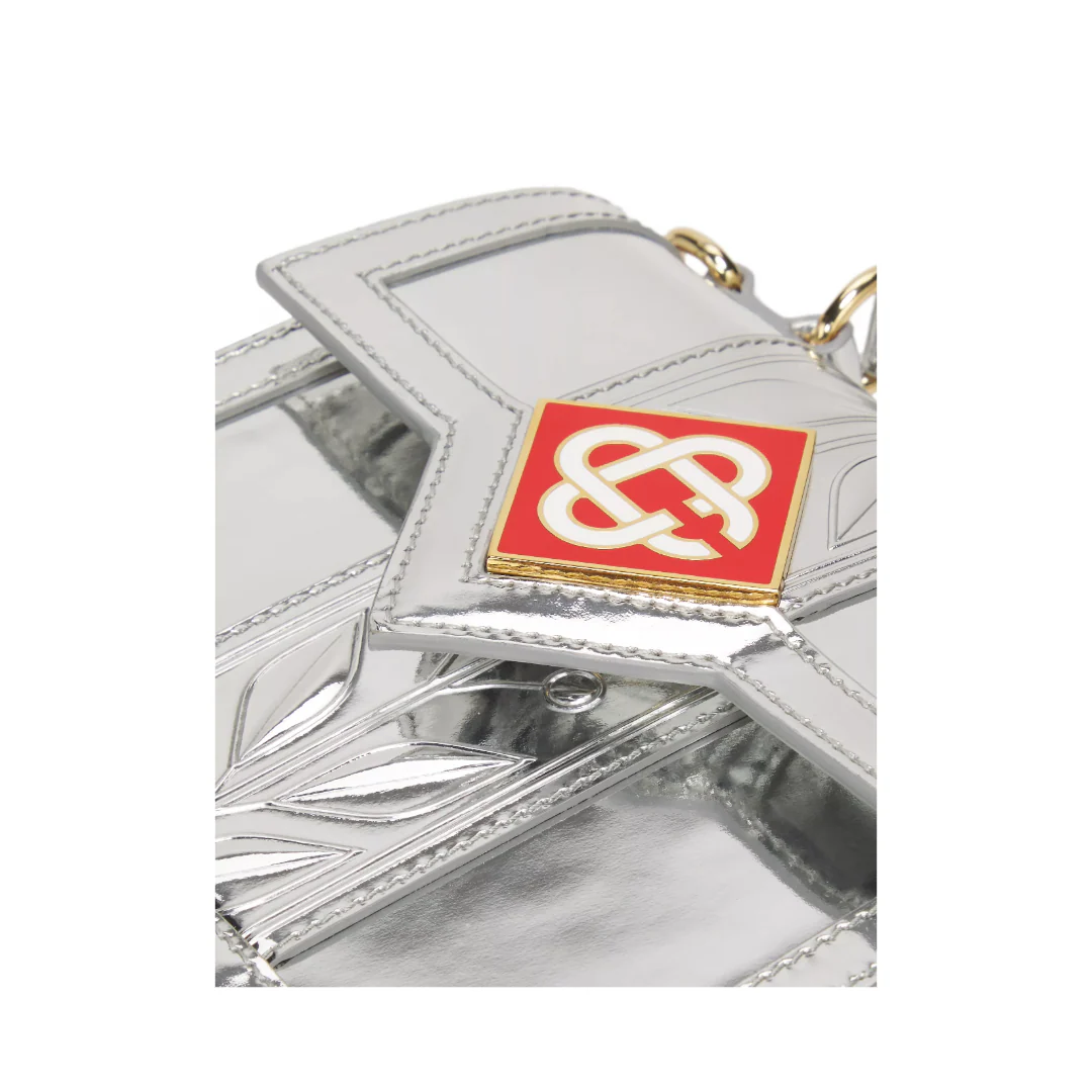 MINI JEANNE LEATHER BAG CHROME - Image 4